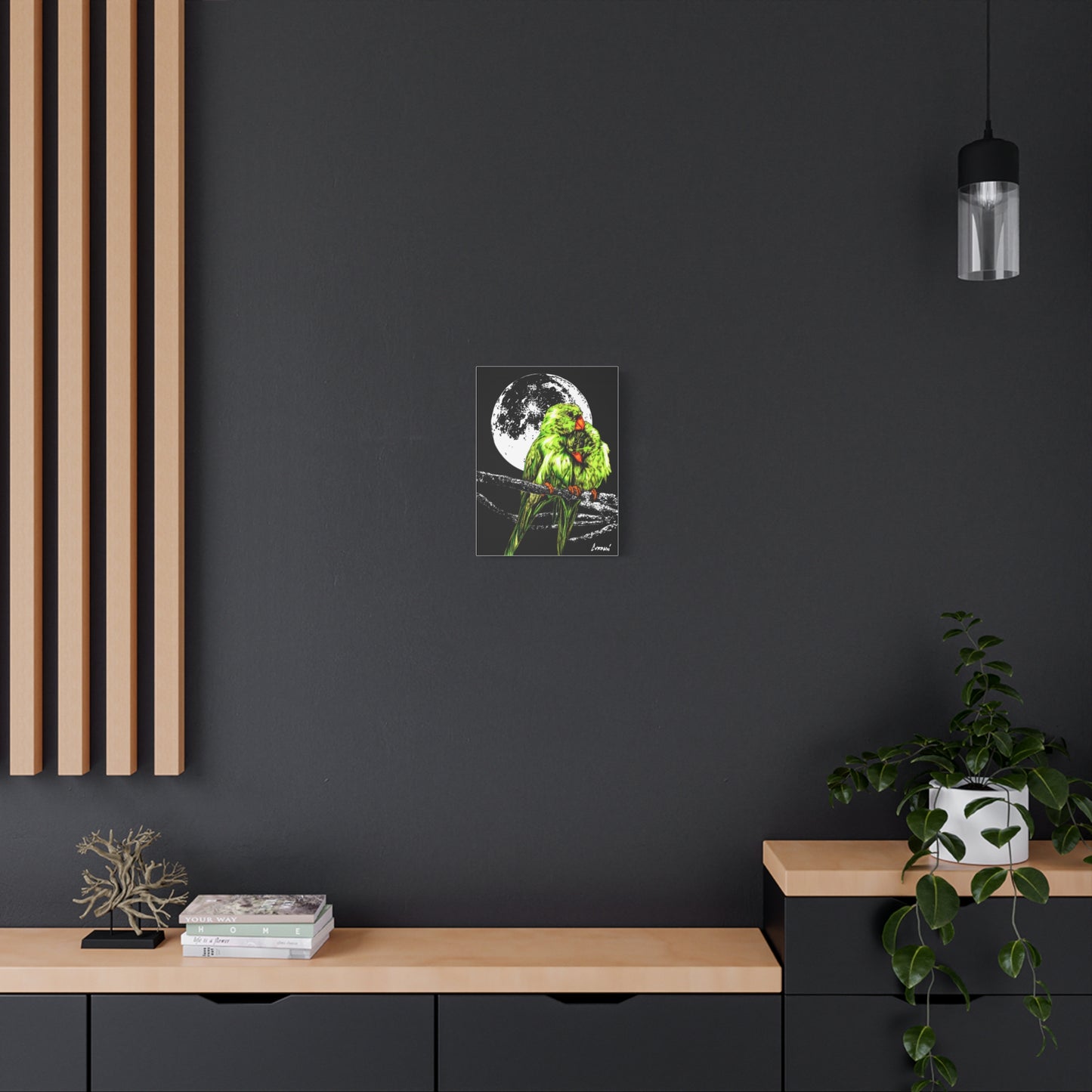 Lush Lovebirds Canvas Art Prints, Stretched Matte Wall Decor