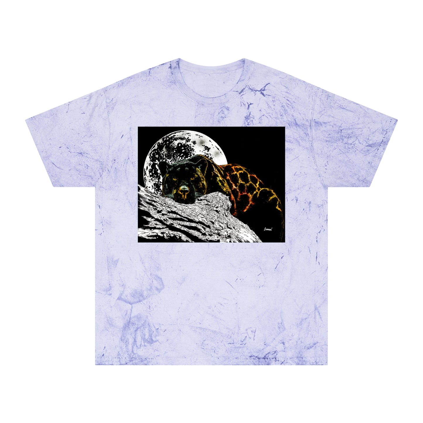 Panther in the Moonlight T Shirt Original Hand Drawn Art