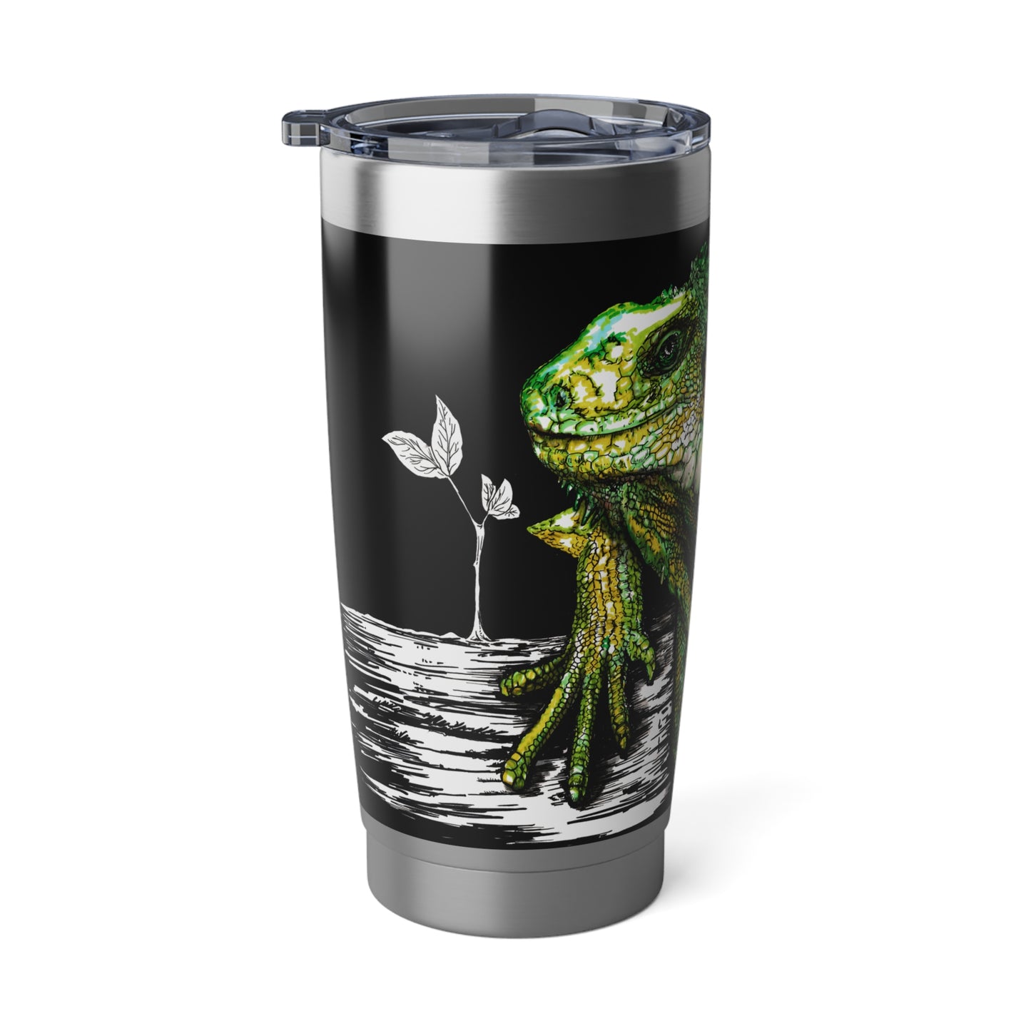 Iguana Art 20oz Tumbler, Original Hand Drawn