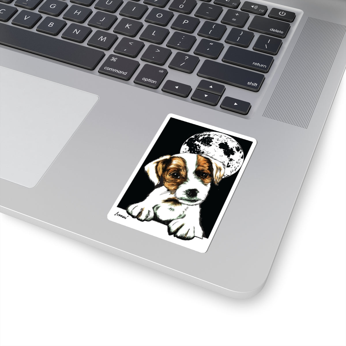 Cute Beagle Moon Kiss-Cut Stickers
