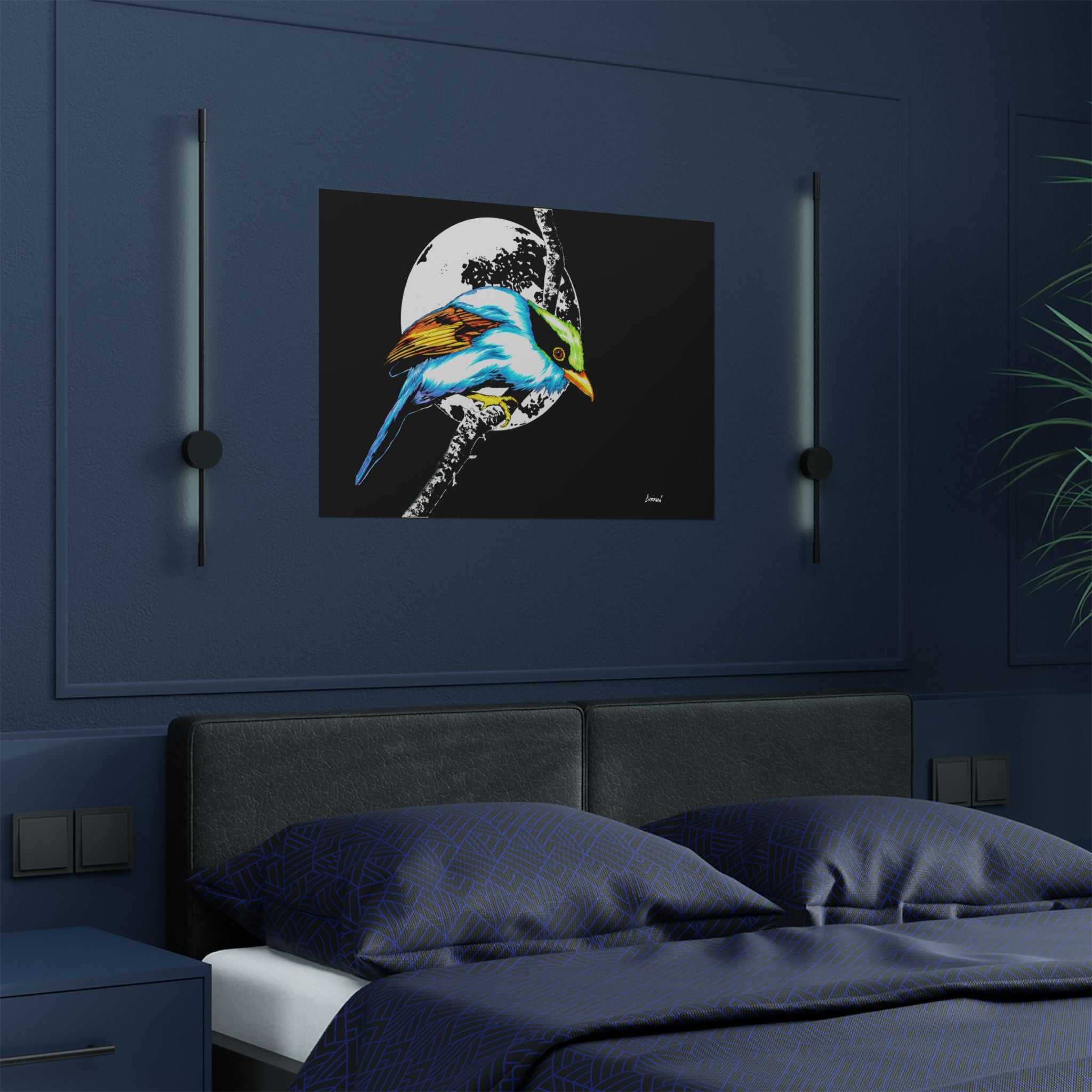 Bring nature's beauty into your space with our Vibrant Bird Satin Poster - Wall Art Print for Nature Lovers. Elevate your walls now!
