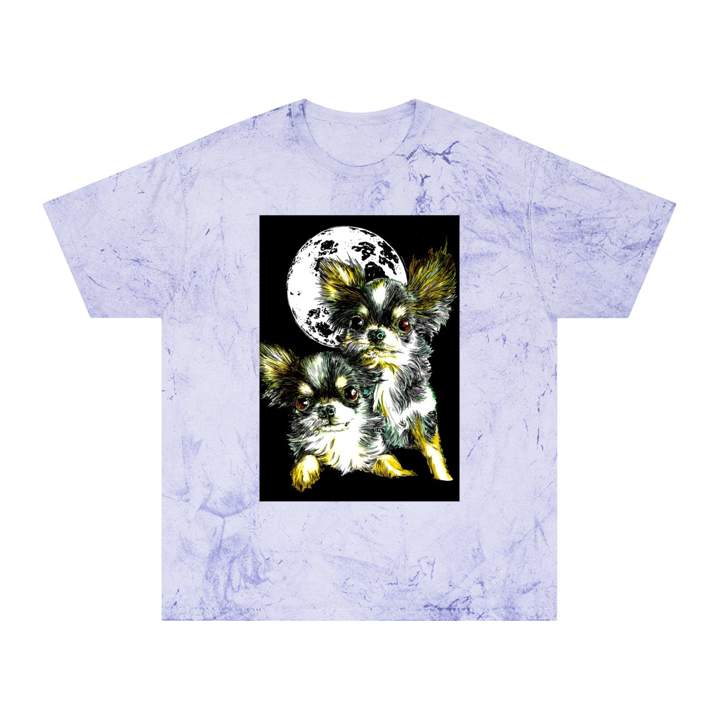 Chihuahua Unisex Color Blast T-Shirt - Moonlit Night Design