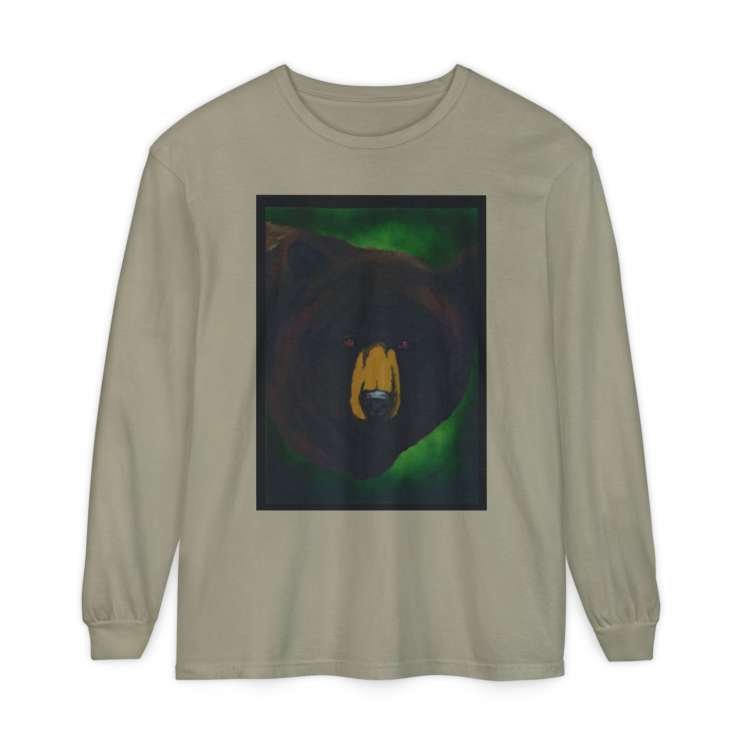 Brown Bear Portrait Long Sleeve Unisex T Shirt
