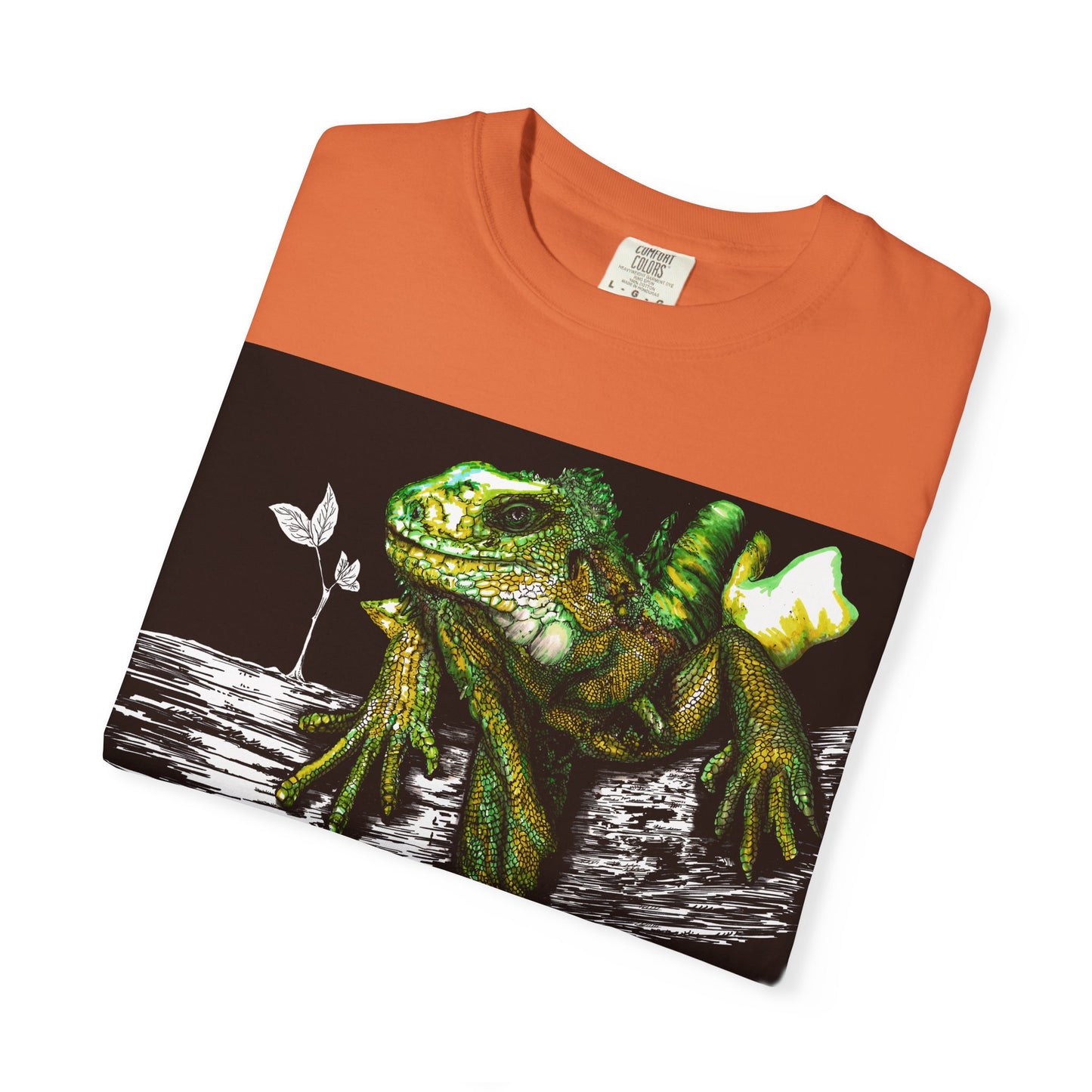 Iguana Unisex T-shirt - Hand Painted Art Design