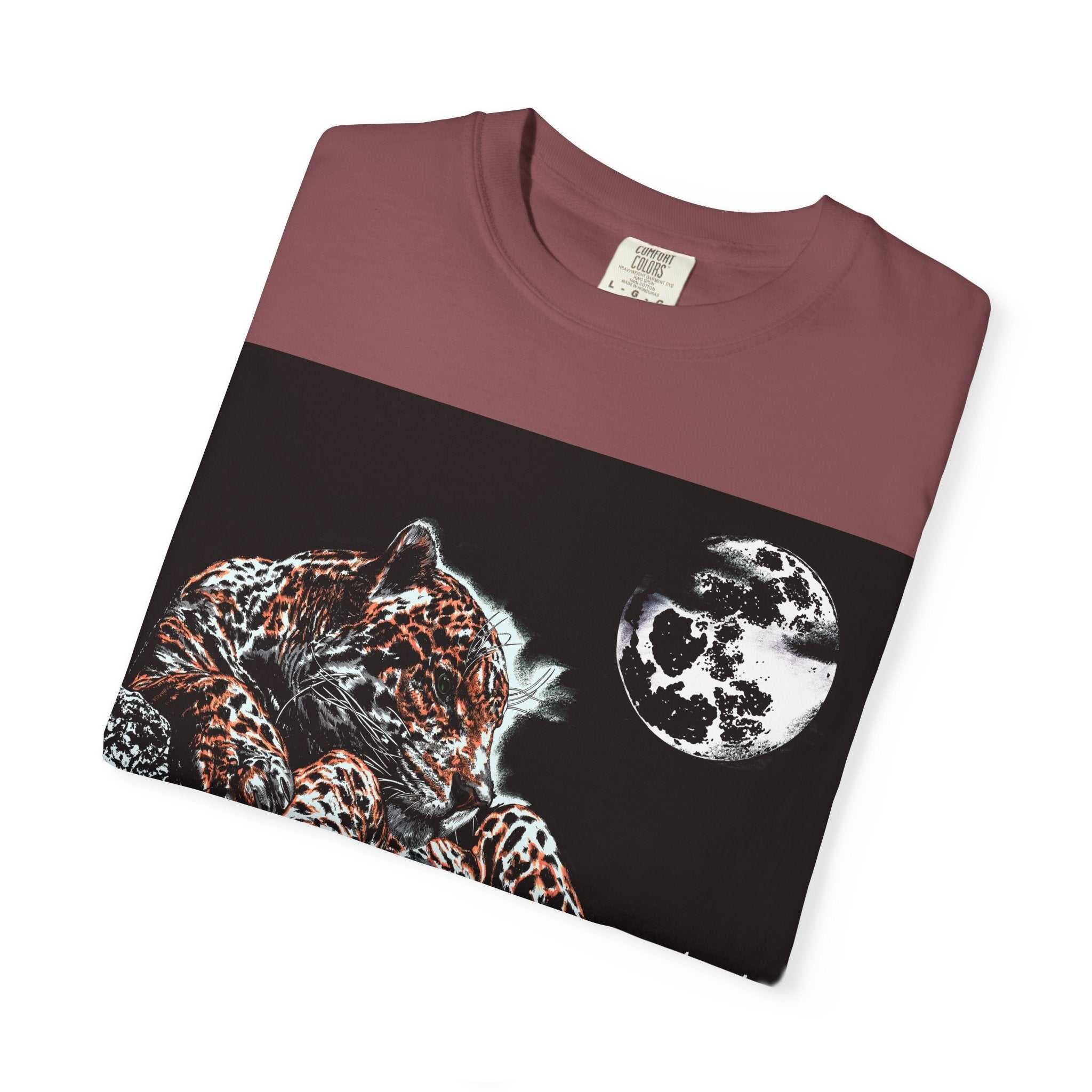 Moonlit Leopard Unisex Garment-Dyed T-Shirt