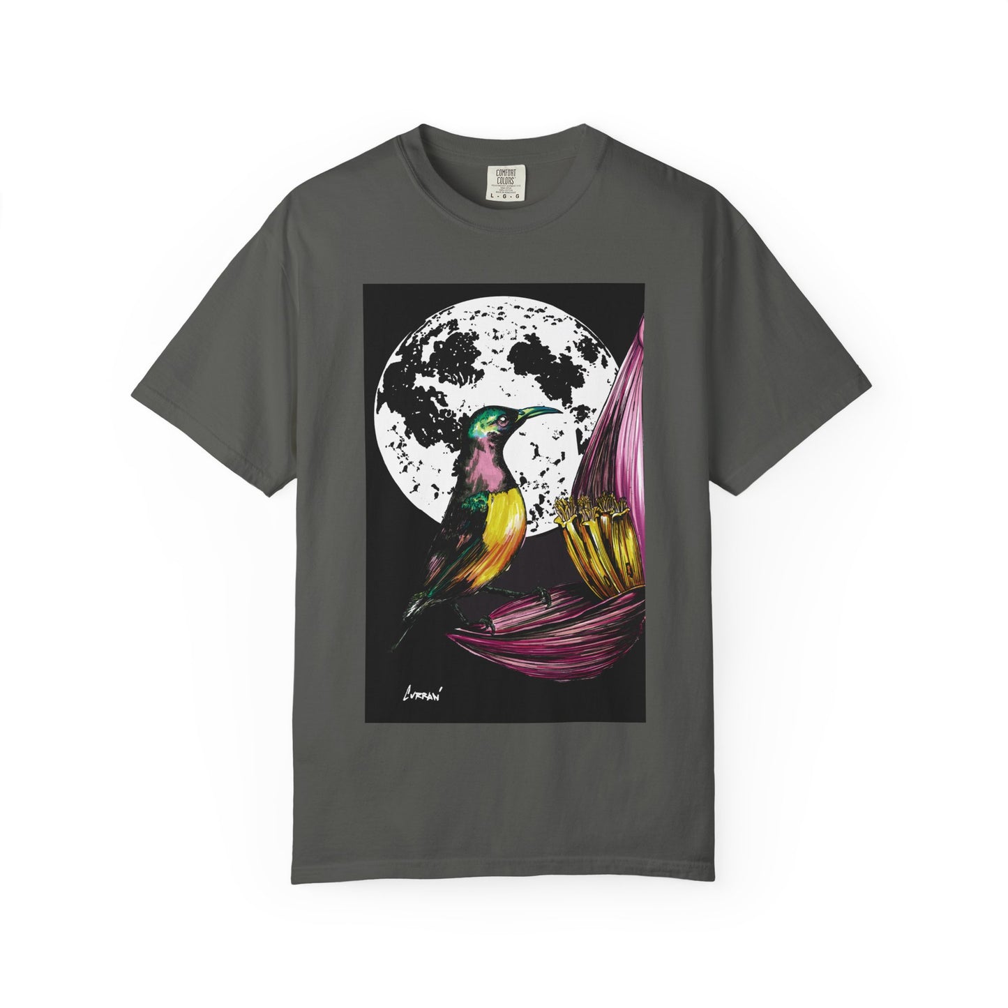 Moonlit Hummingbird Unisex T-Shirt - Vibrant Nature Design