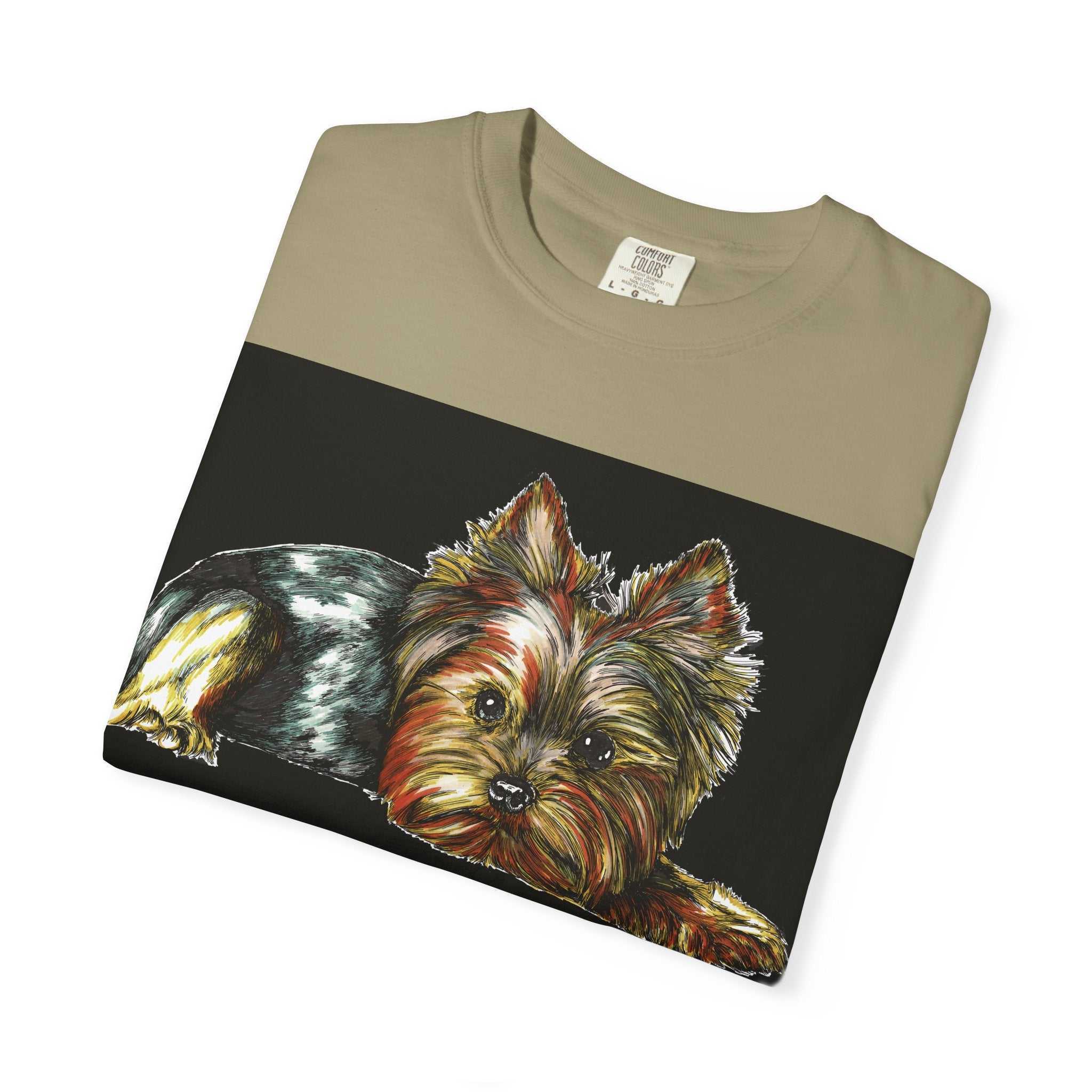 Yorkie Terrier Unisex Garment-Dyed T-Shirt