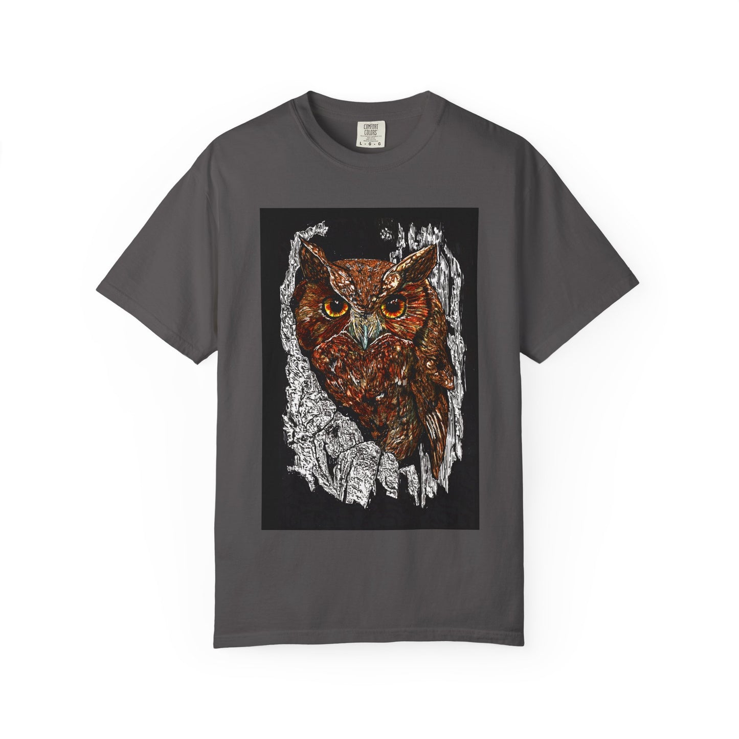 Artistic Owl Unisex Garment-Dyed T-Shirt
