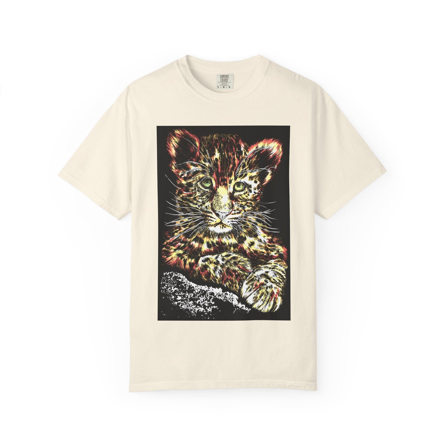 Wildlife Lovers Unisex Garment-Dyed T-shirt featuring Playful Leopard Cub