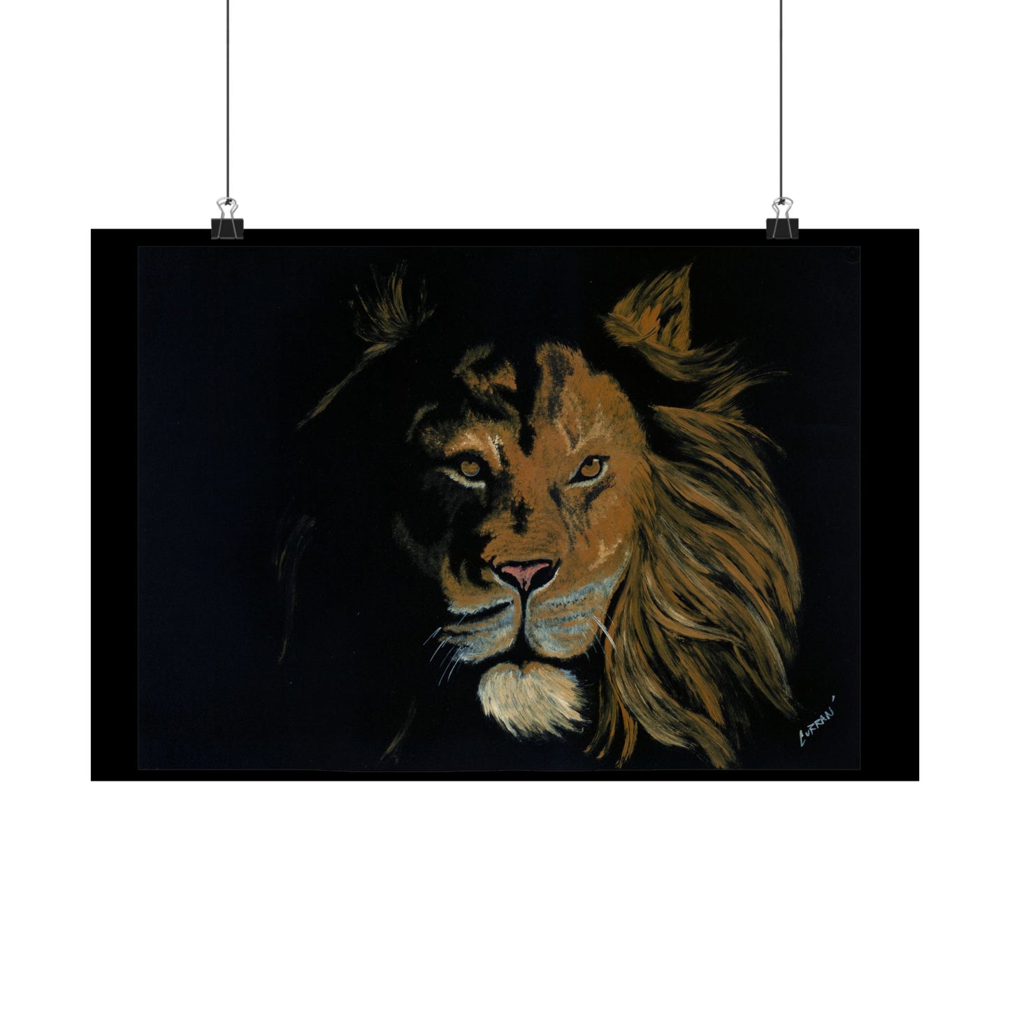 Majestic Lion Satin Poster - 300gsm Art Print for Home Decor
