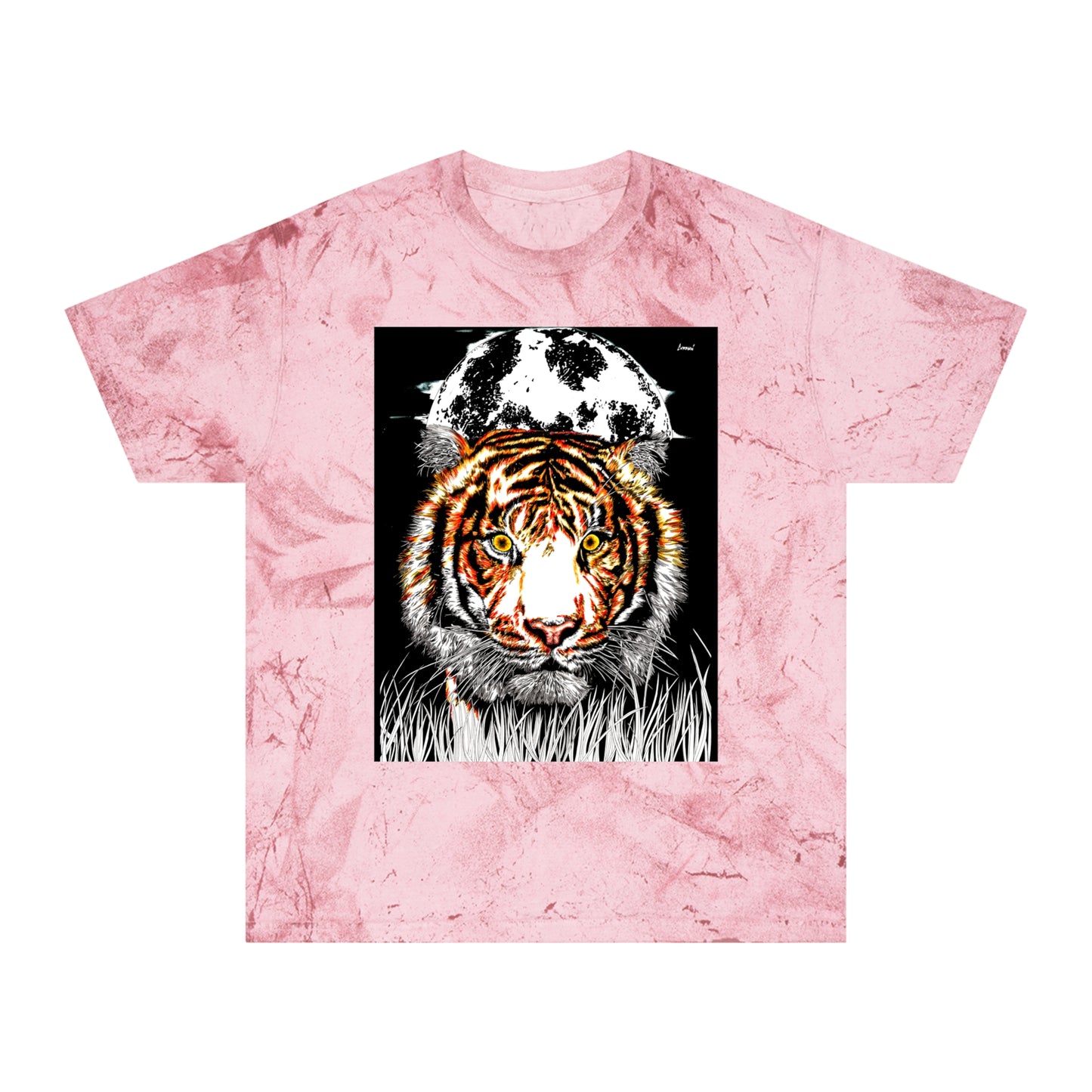 Color Blast Tiger Unisex T Shirt Original Hand Drawn Art