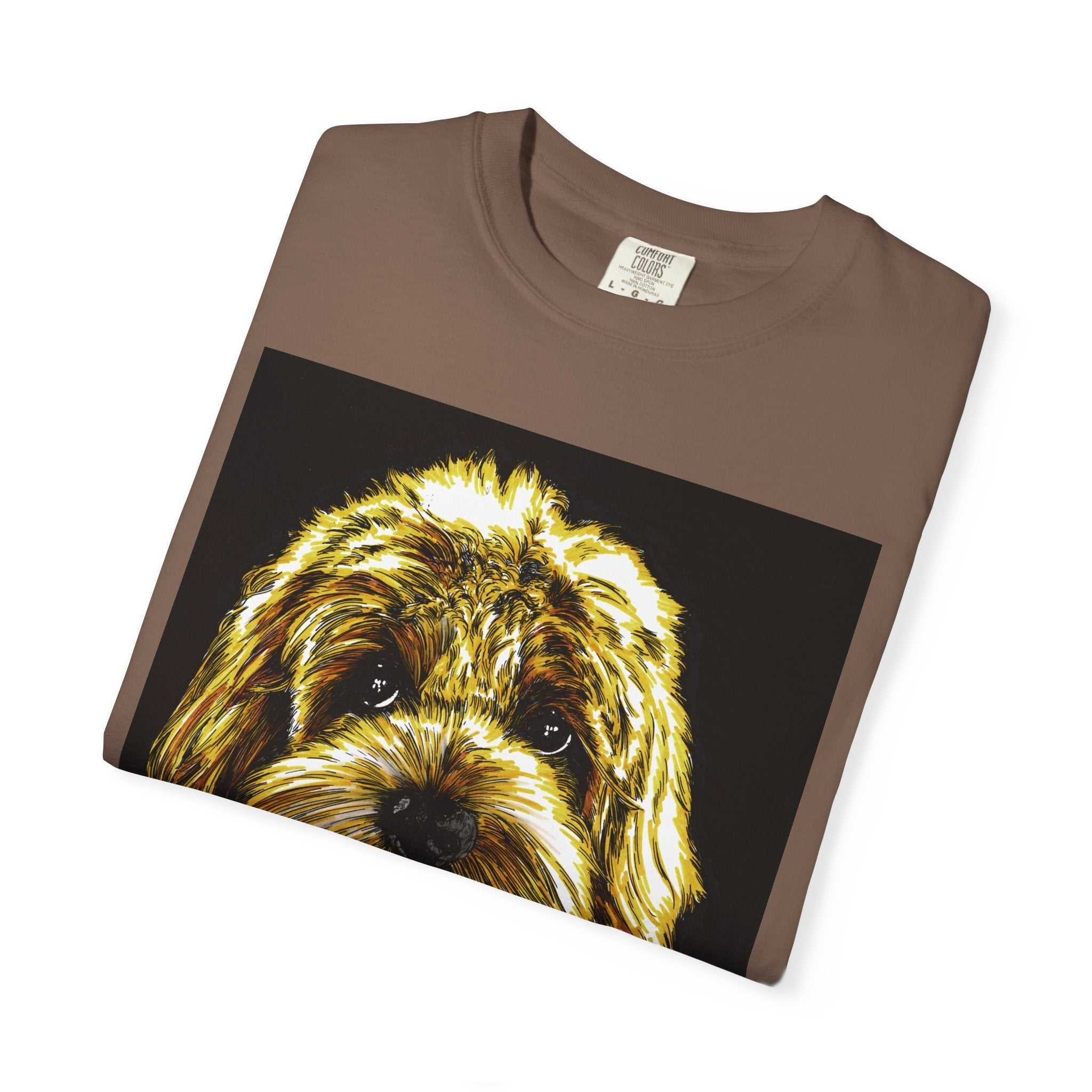 Experience the vibrant colors of our Puppy Color Blast Unisex Garment-Dyed T-shirt and stand out from the crowd. Perfect for all dog lovers!