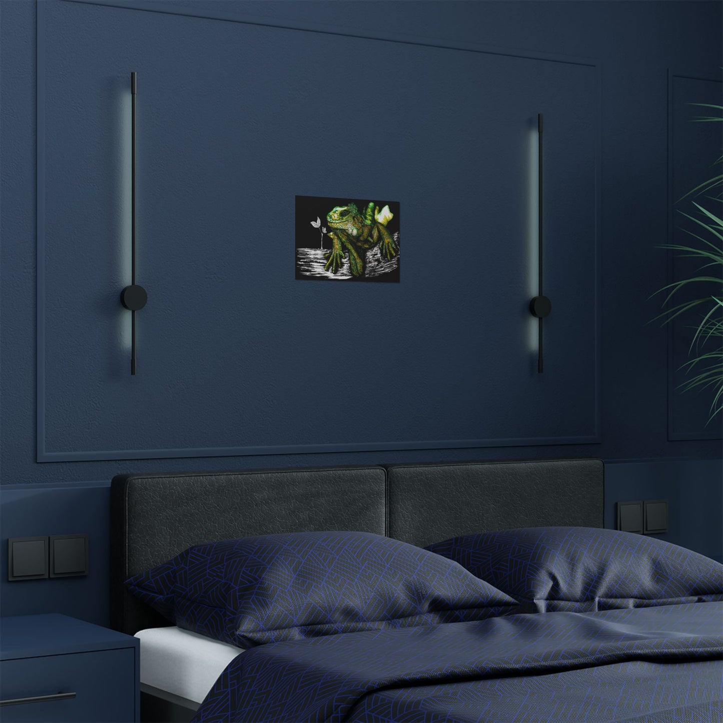 Vibrant Lizard Satin Poster - Stunning 300gsm Wall Art for Nature Lovers