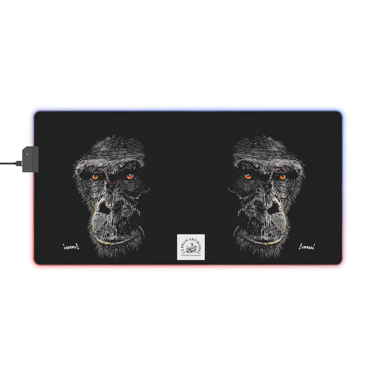 Gorilla Illuminated Monkey Design Gaming Mouse Pad