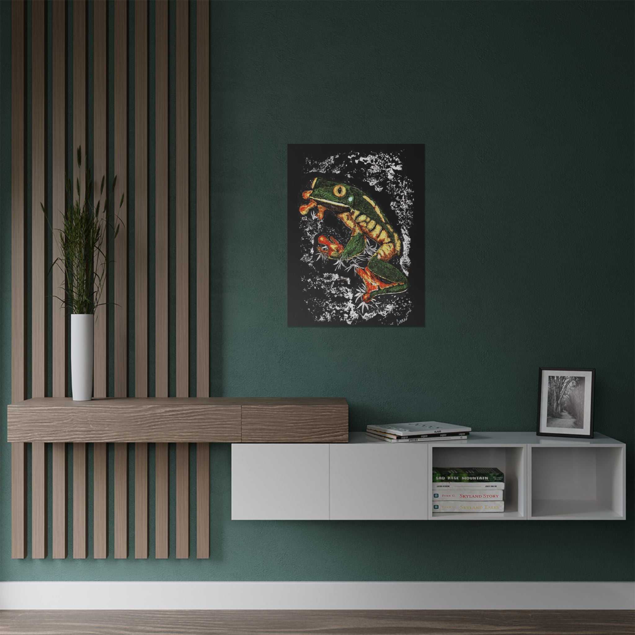 Discover the enchanting Frog Satin Poster - 300gsm Art Print for Nature Lovers. Bring the beauty of nature into your home today! Buy now.