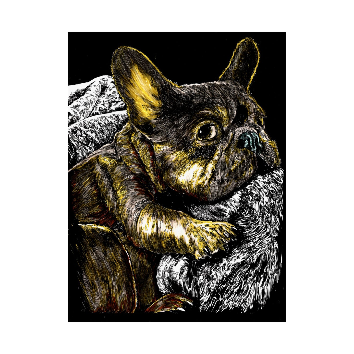 French Bulldog Satin Poster | Art Print for Dog Lovers