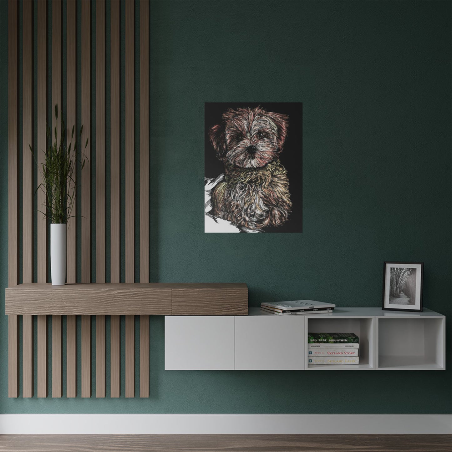 Custom Dog Portrait Satin Poster | 300gsm Pet Art Print