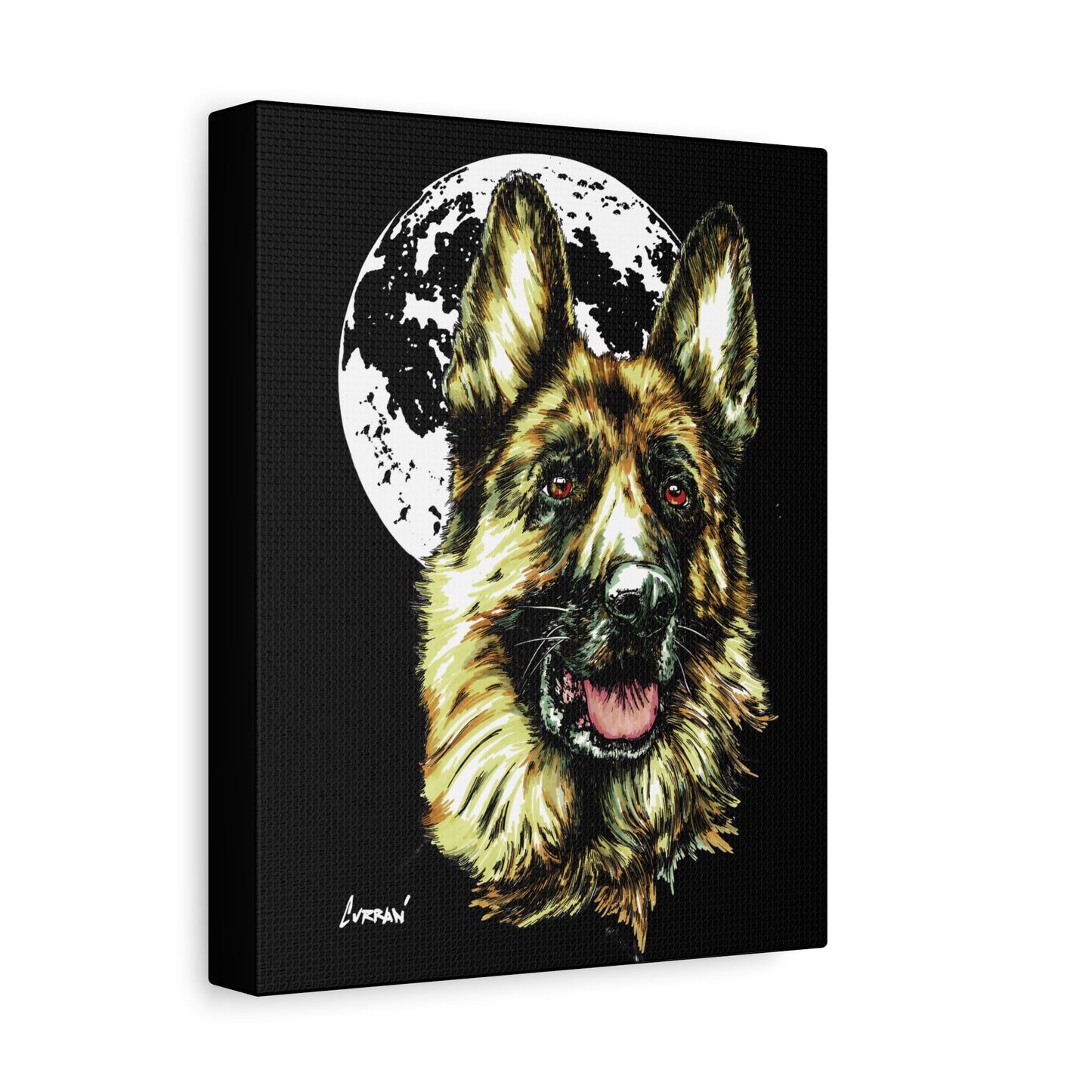 German Shepherd Print, Hand-Drawn Dog Art,