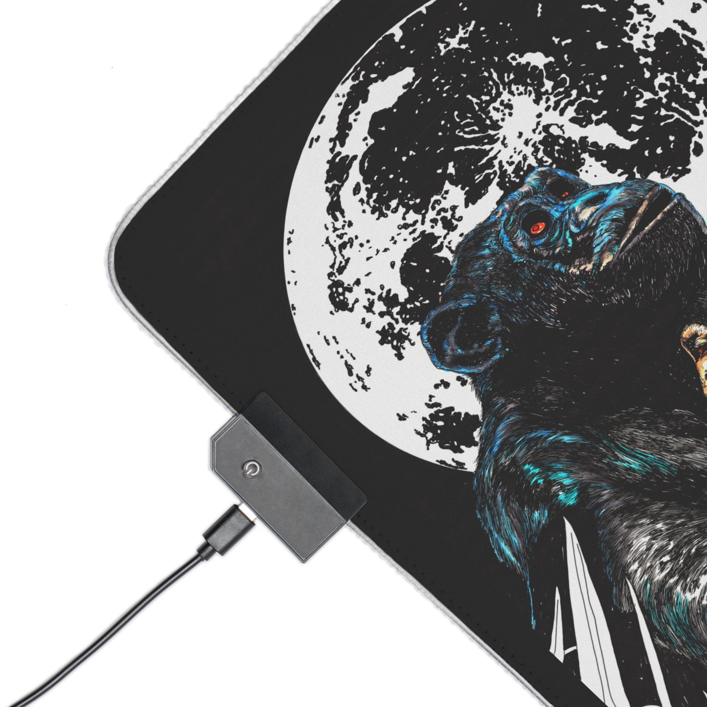 Gorilla Moon LED Gaming Mouse Pad - Illuminate Your Setup