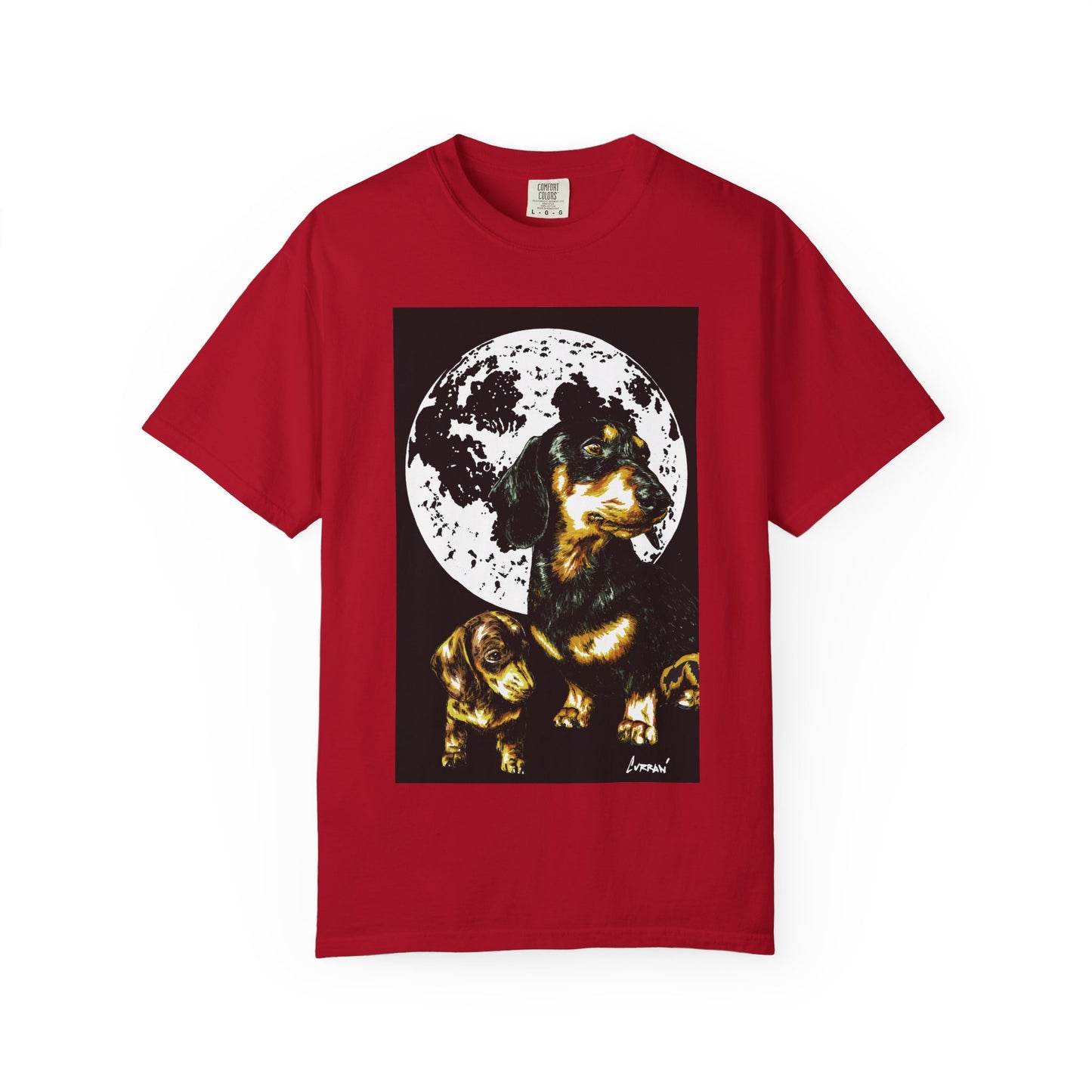 Dachshund Puppies Full Moon Dog Lovers T-Shirt