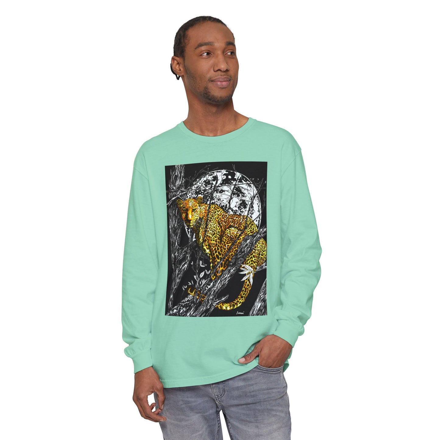 Wild Cheetah Unisex Long Sleeve T Shirt Eco-Friendly