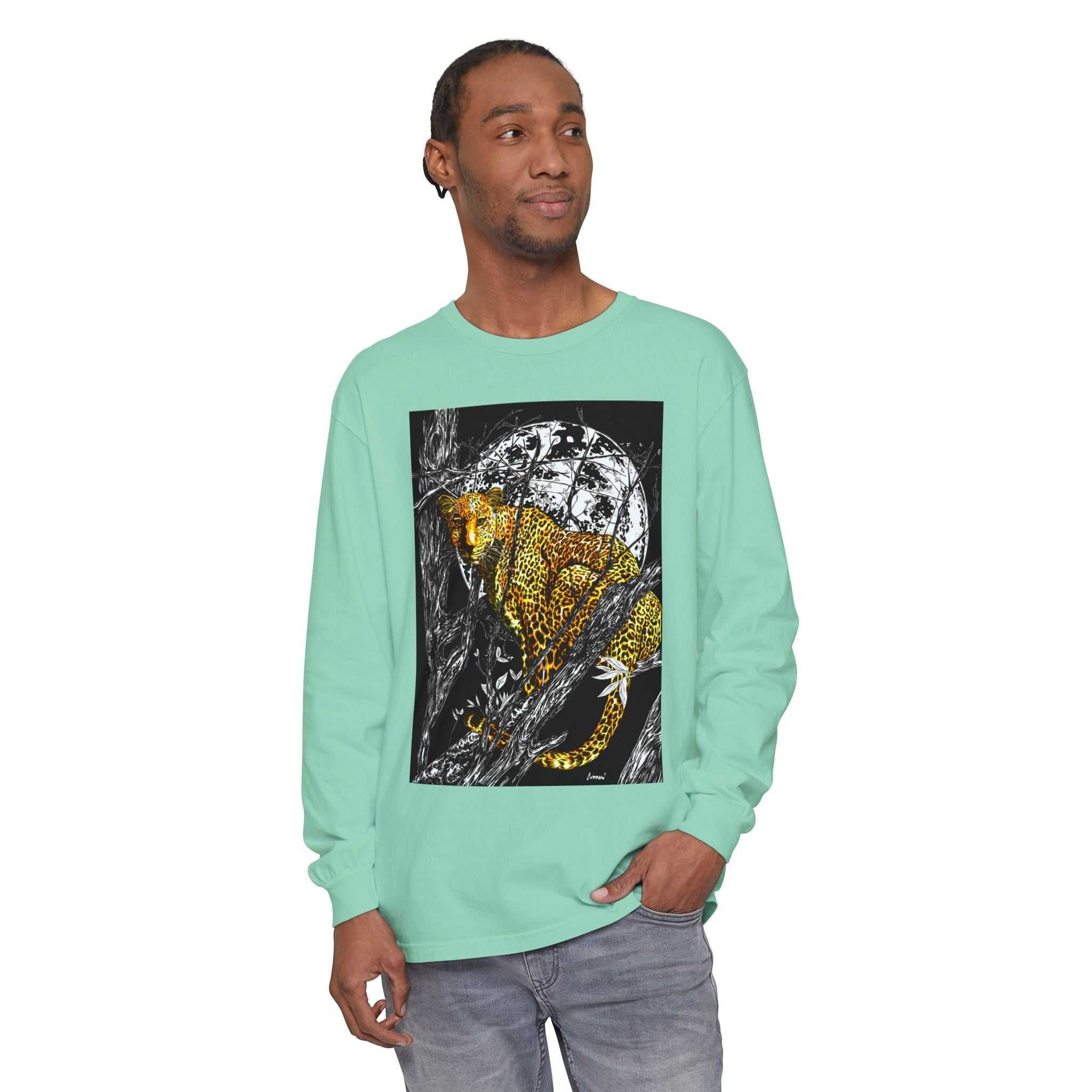 Wild Cheetah Unisex Long Sleeve T Shirt Eco-Friendly