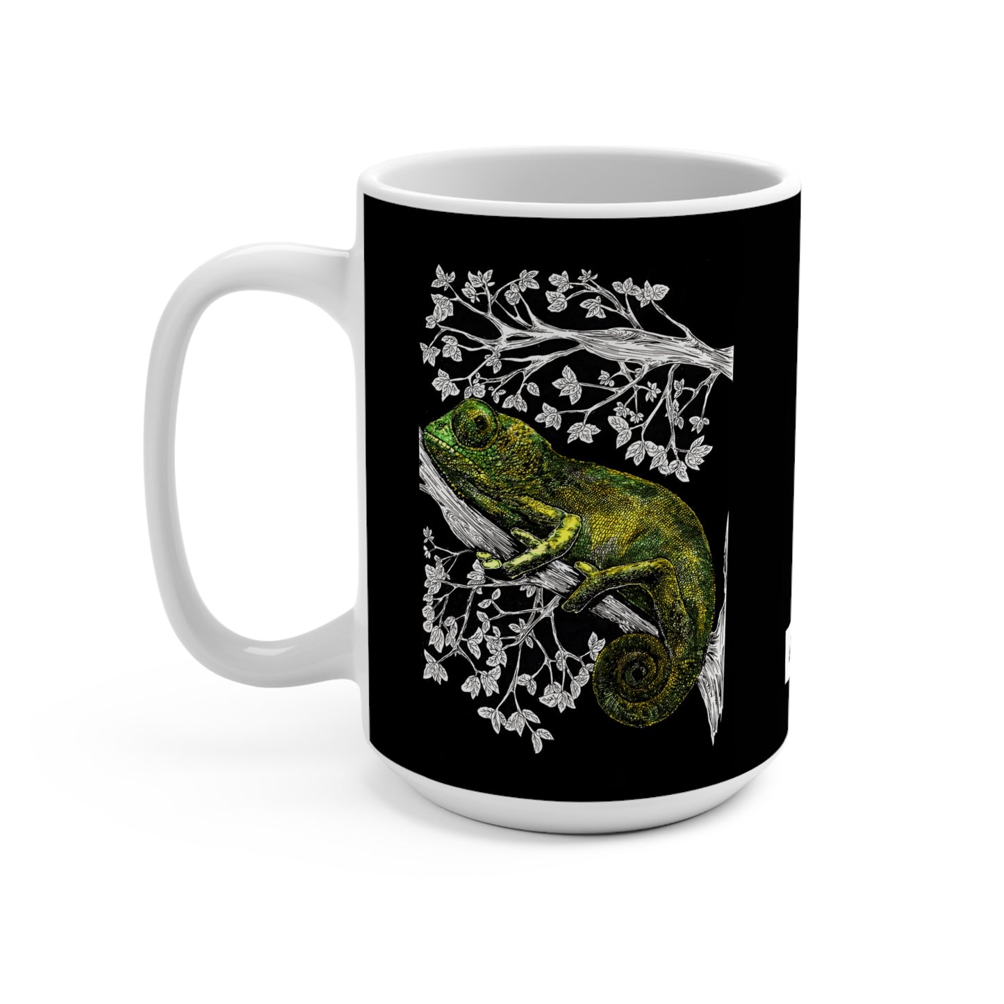 Chameleon Art Mug - 15oz Colorful Nature Design
