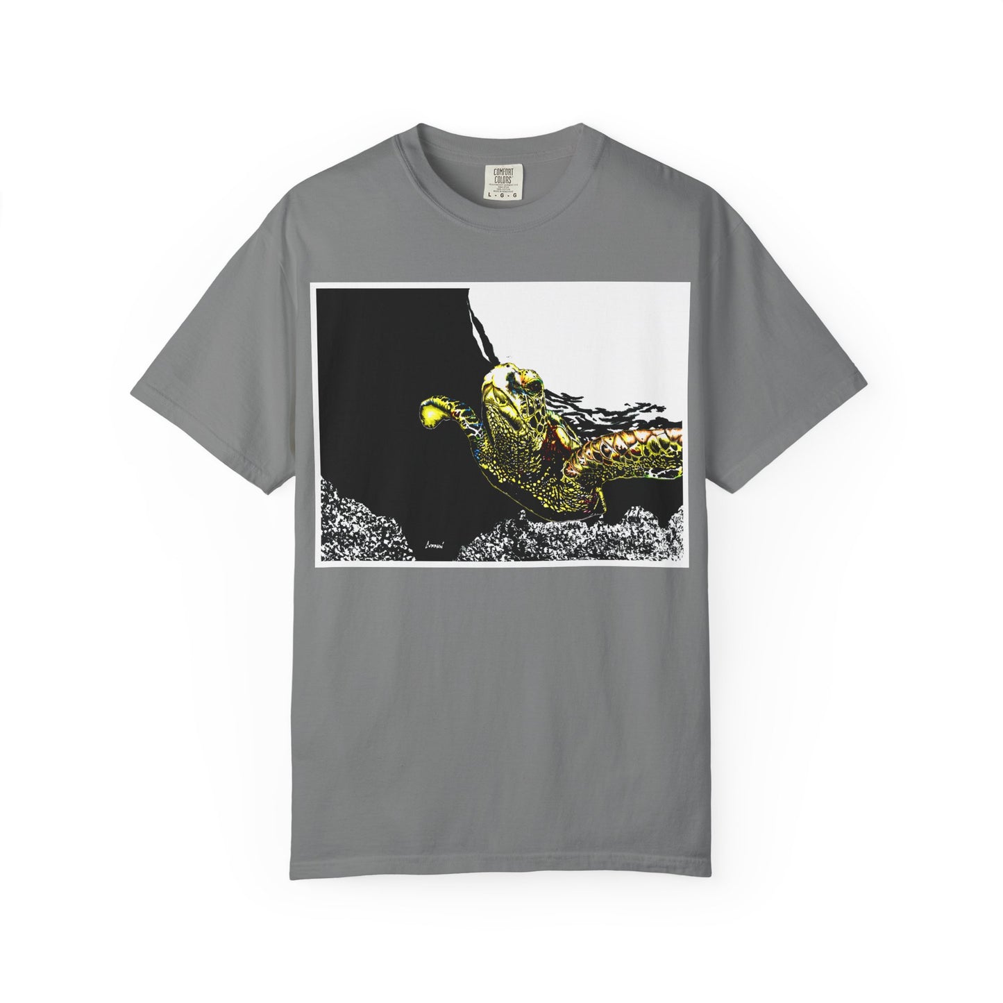 Sea Turtle Garment-Dyed Graphic Tee - Unisex Ocean Style T-Shirt