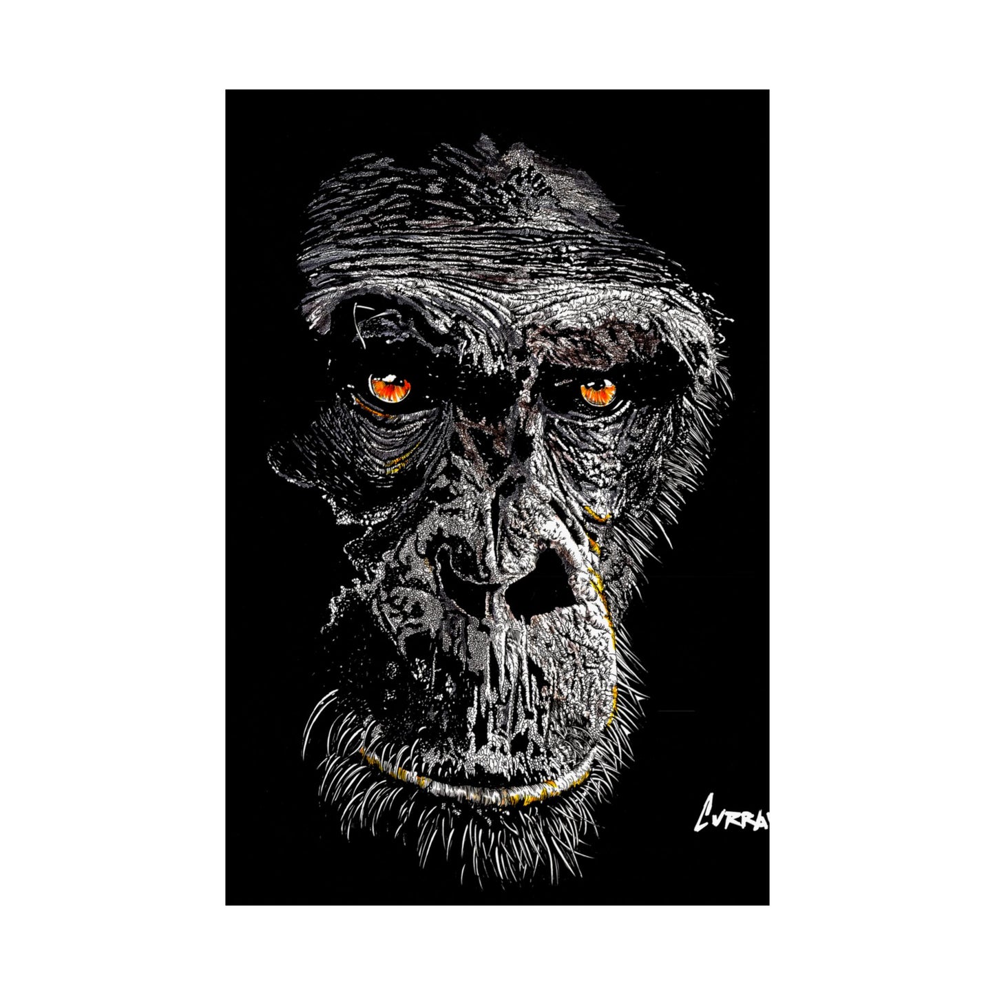 Gorilla Art Satin Poster - 300gsm | Bold Animal Wall Décor