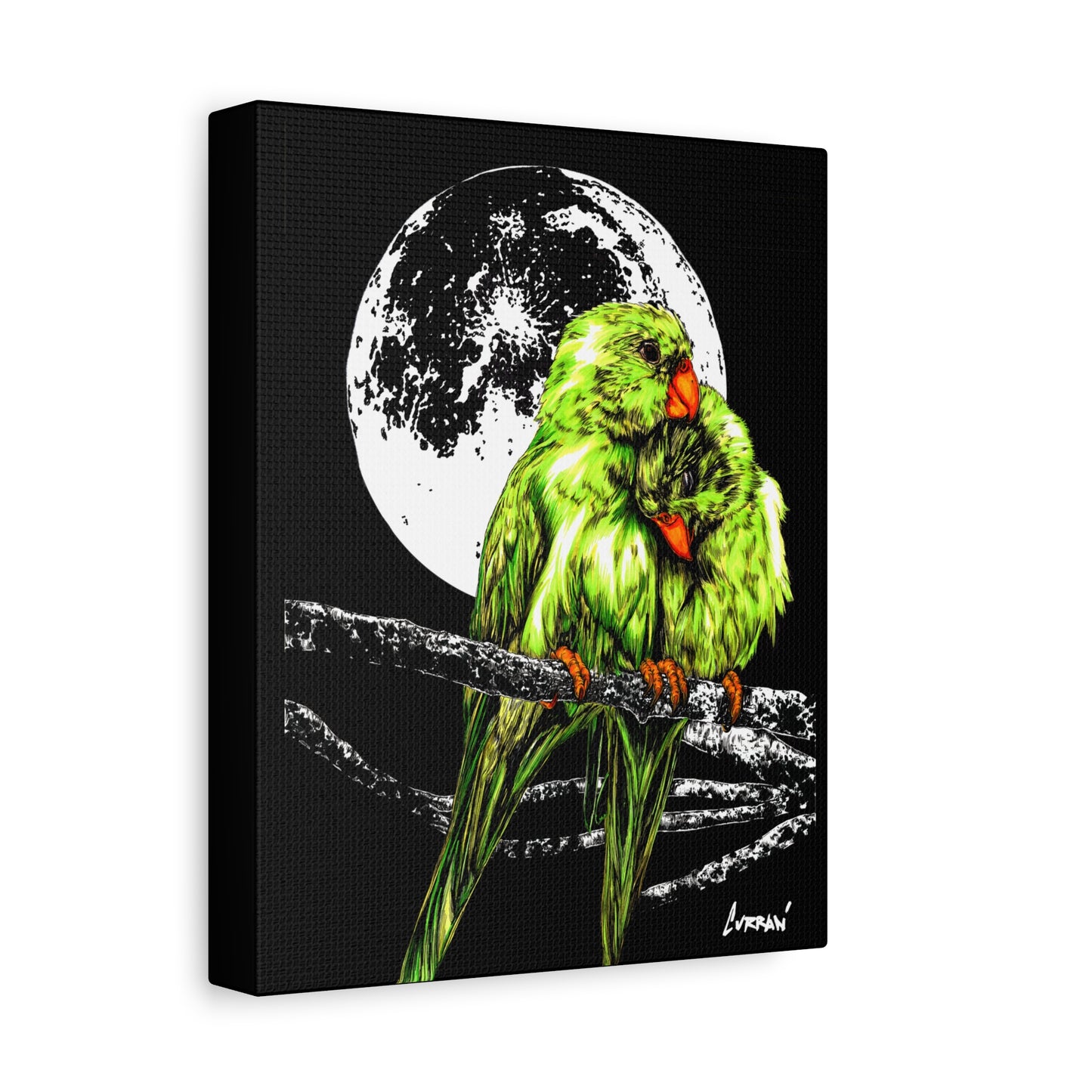 Lush Lovebirds Canvas Art Prints, Stretched Matte Wall Decor