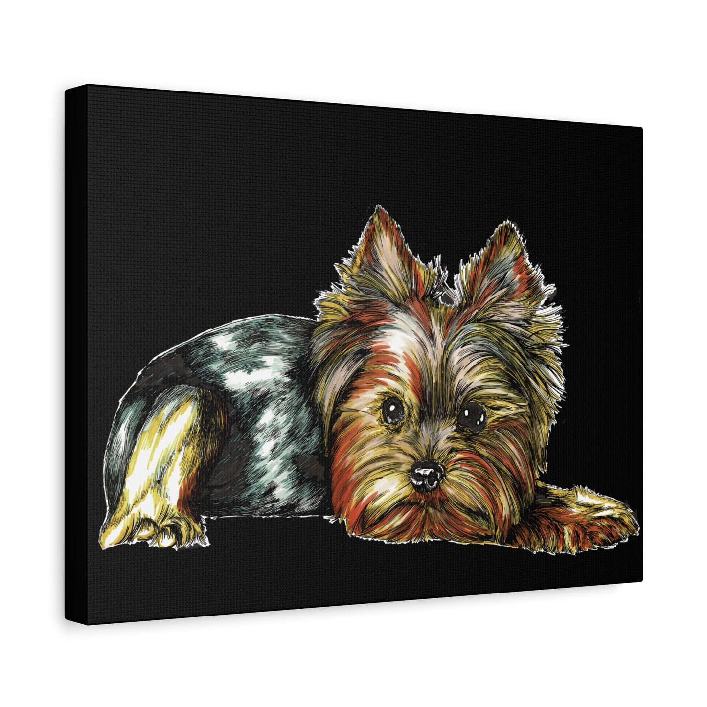 Yorkshire Terrier Canvas Art - Cute Dog Stretched Print for Pet Lovers