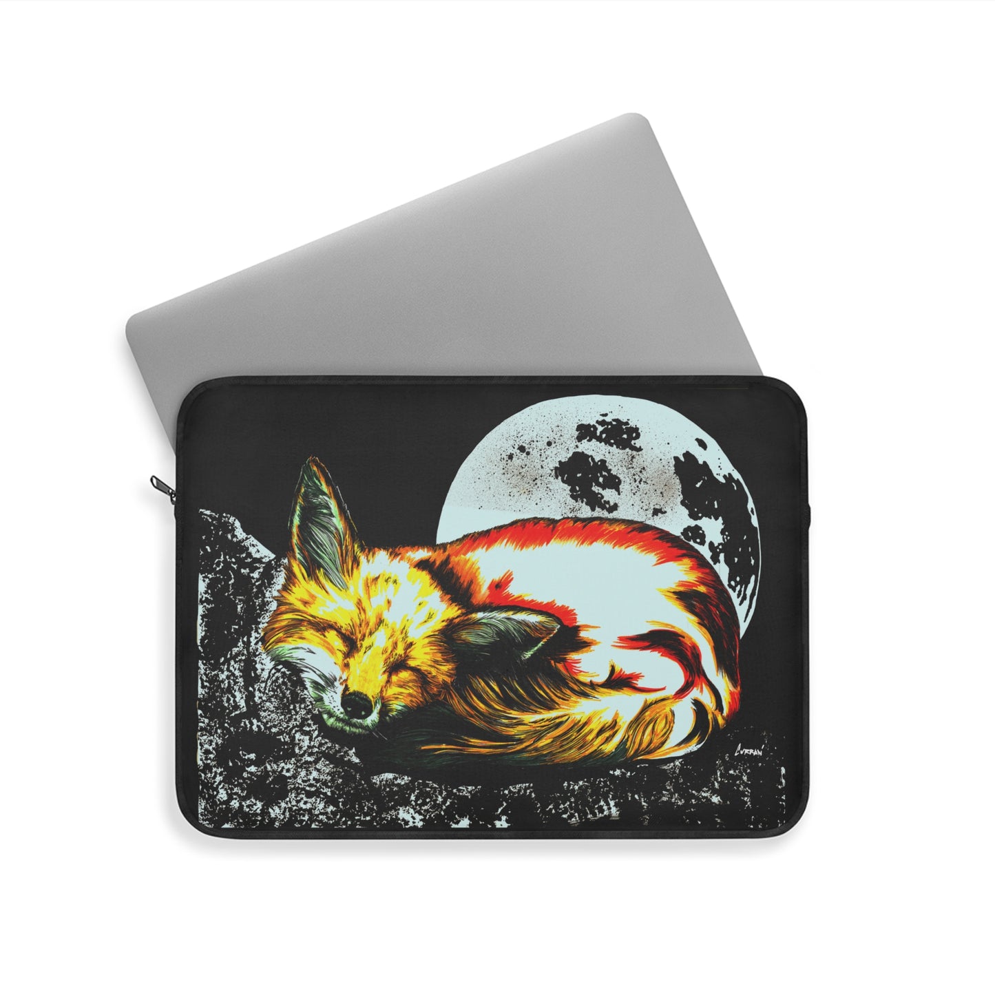 Moonlit Red Fox Laptop Sleeve – Stylish Protection for Nature Lovers