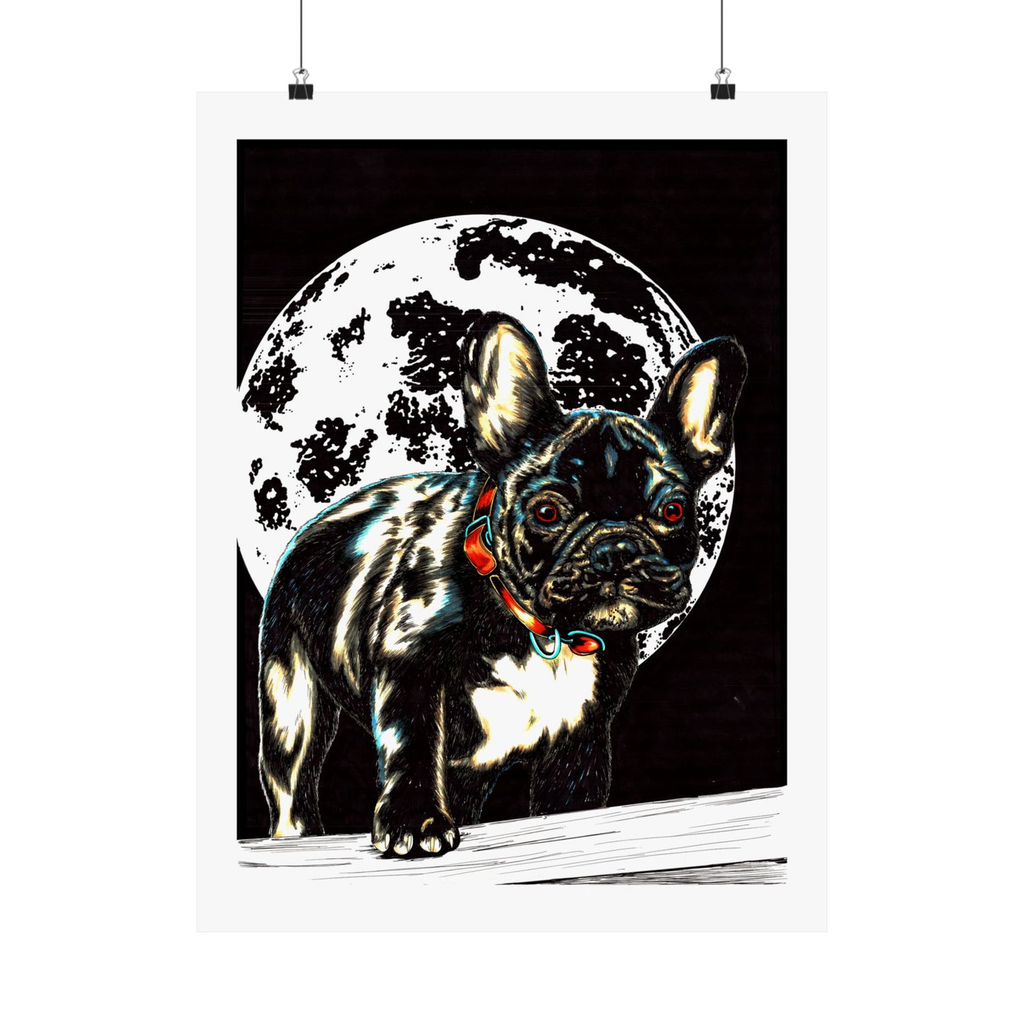 French Bulldog Art Satin Poster Wall Décor for Pet Lovers