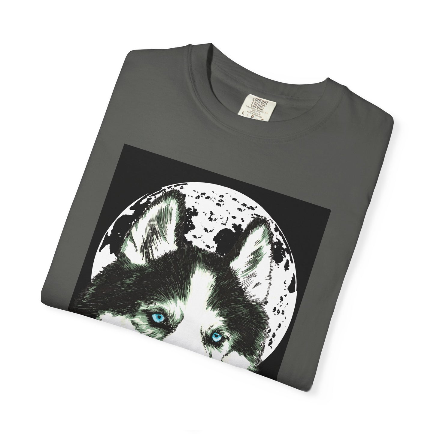 Siberian Husky Unisex Garment-Dyed T-Shirt – Original Hand-Drawn Art