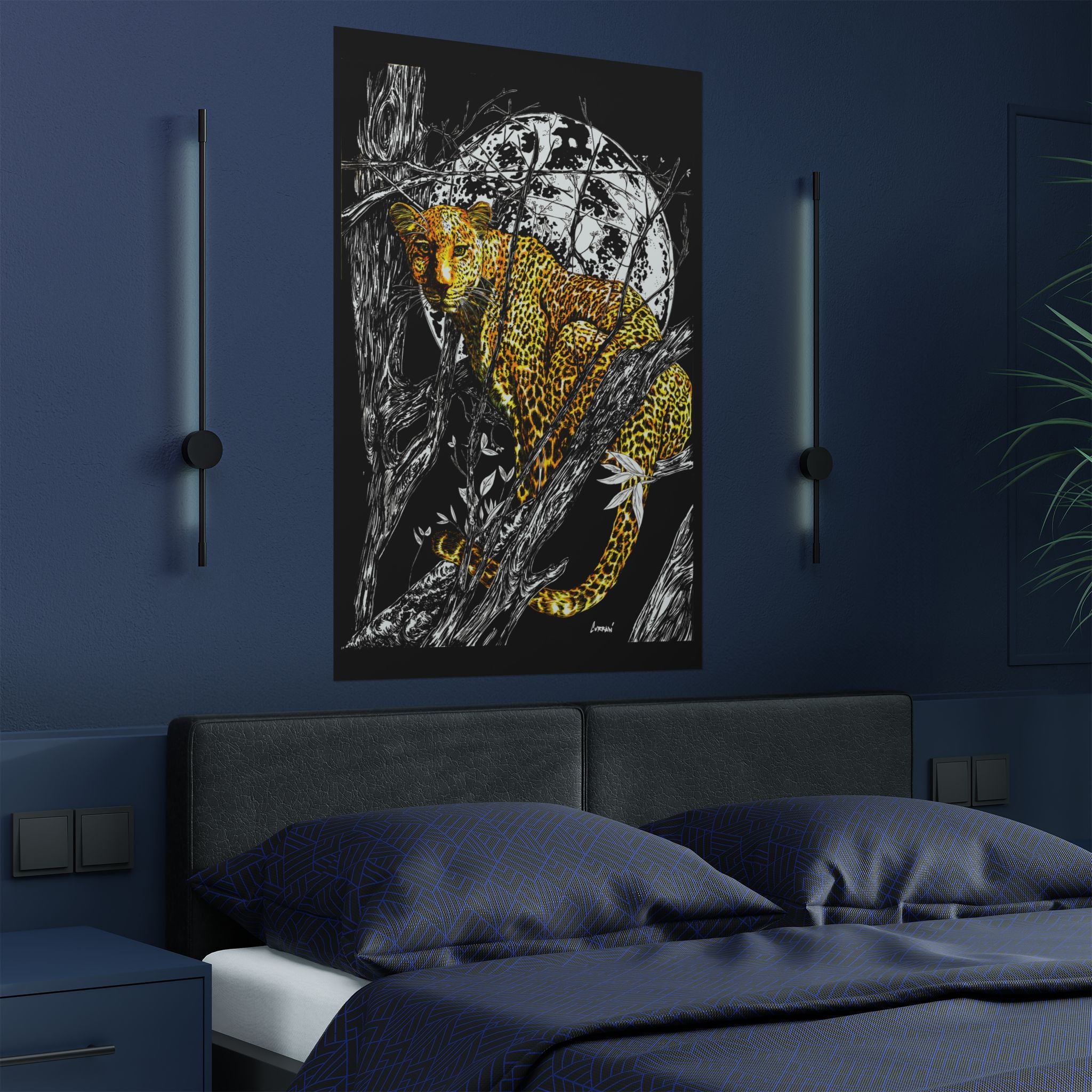 Majestic Leopard Satin Poster - 300gsm Art Print
