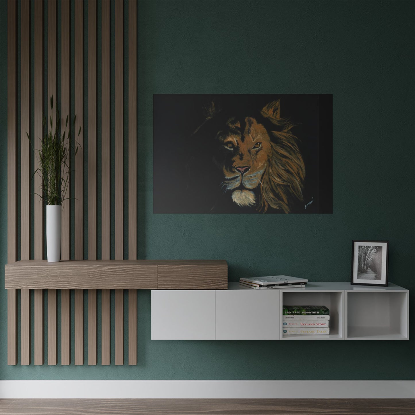 Majestic Lion Satin Poster - 300gsm Art Print for Home Decor