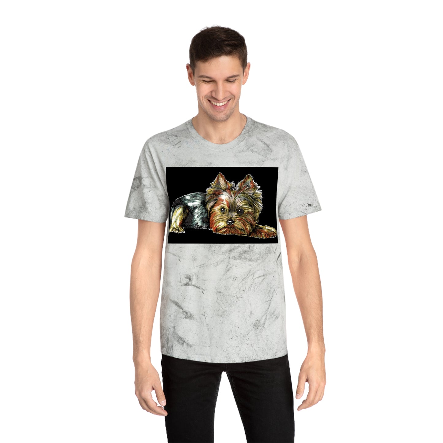 Yorkie Terrier Color Blast T-Shirt - Stylish Pet Apparel for Animal Enthusiasts