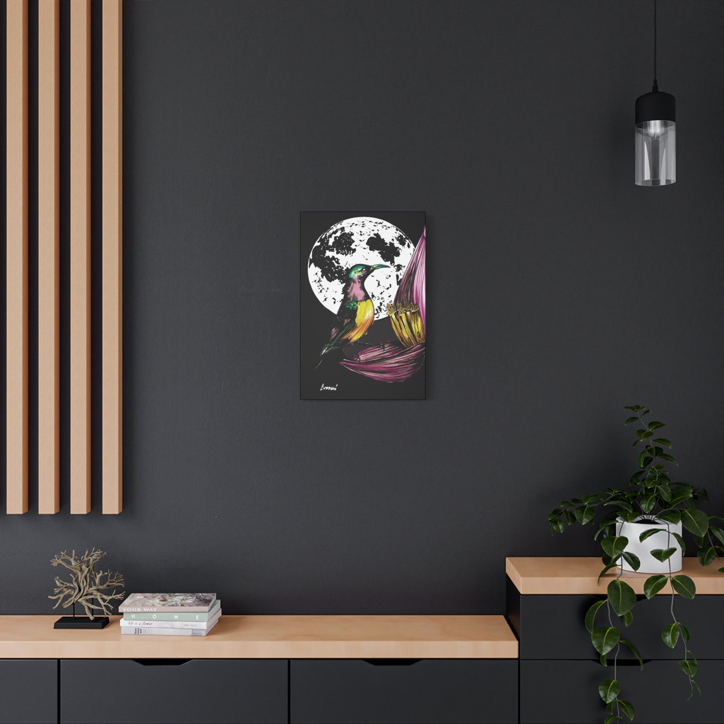 Hummingbird Wall Art Print of the Original, hand drawn