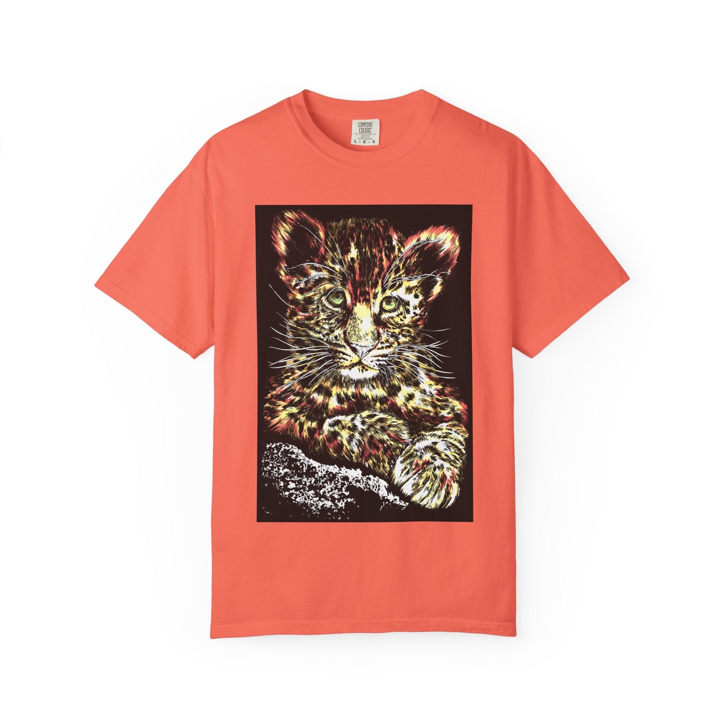 Wildlife Lovers Unisex Garment-Dyed T-shirt featuring Playful Leopard Cub