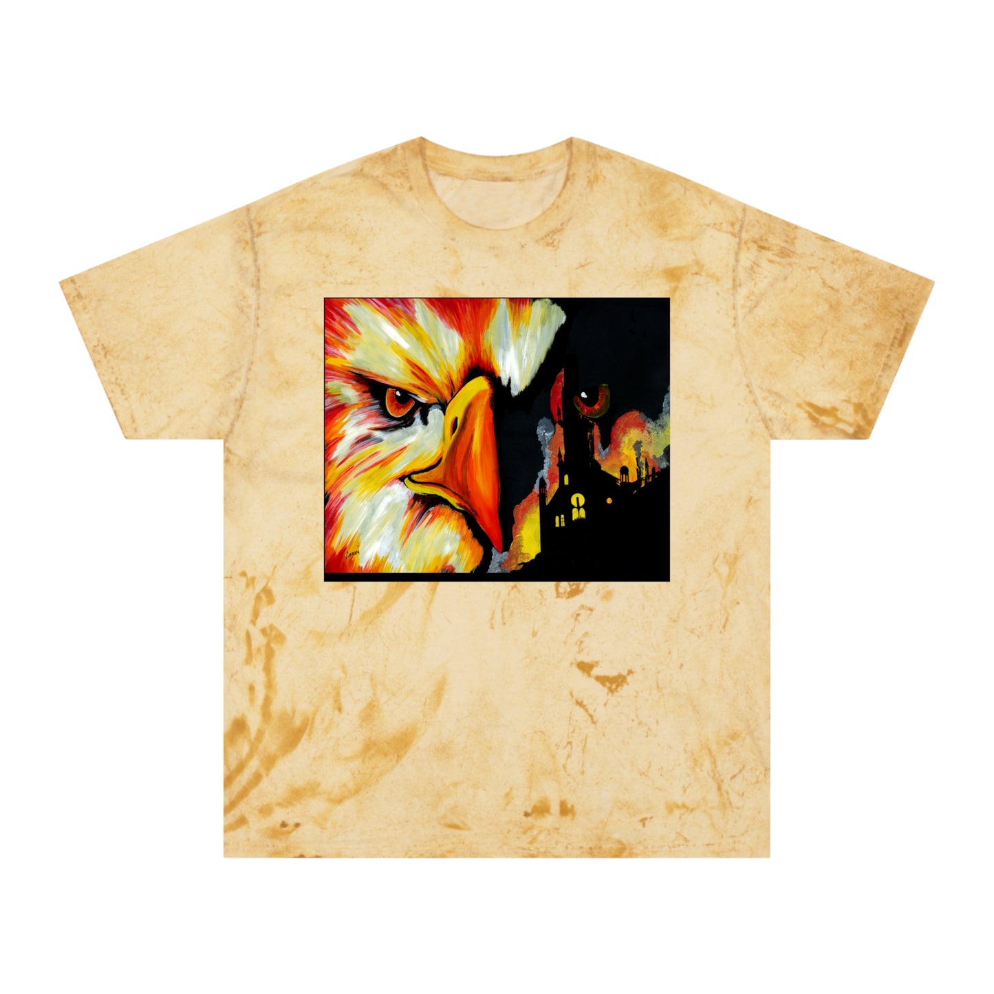 Phoenix Rising Color Blast T Shirt Original Hand Painted Art