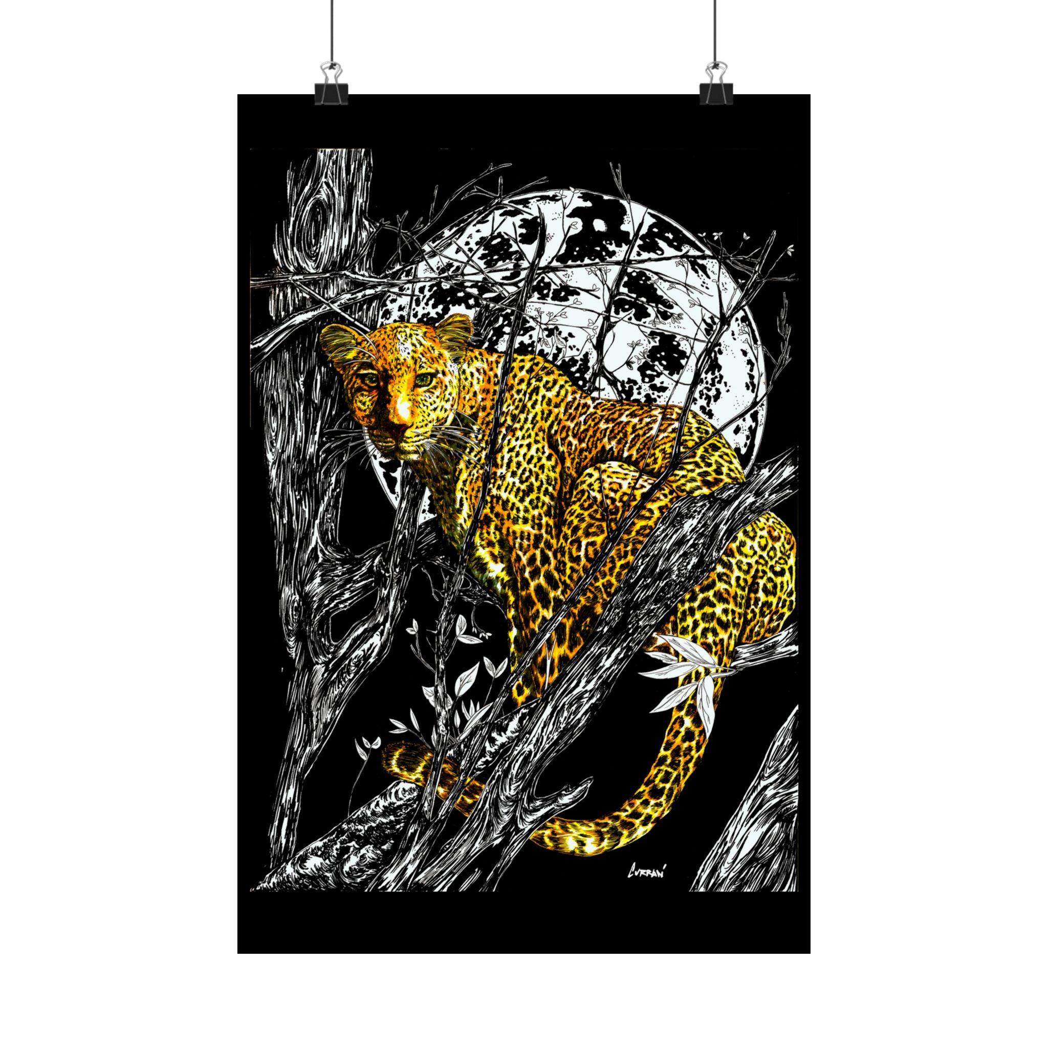 Majestic Leopard Satin Poster - 300gsm Art Print