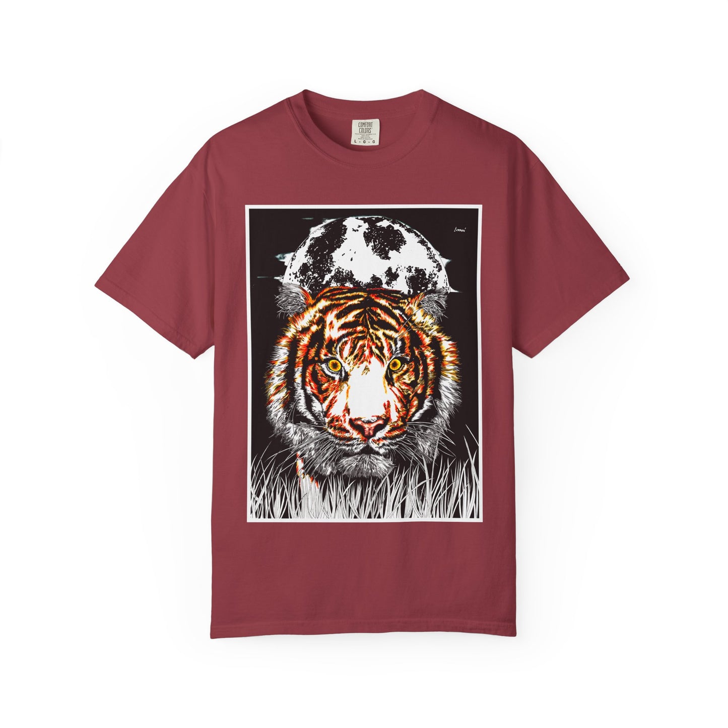 Tiger Garment-Dyed Graphic T-Shirt - Unisex Wild Animal Tee