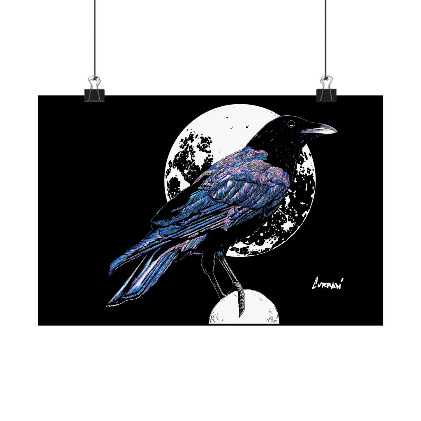 Mystical Crow Satin Poster - 300gsm Art Print