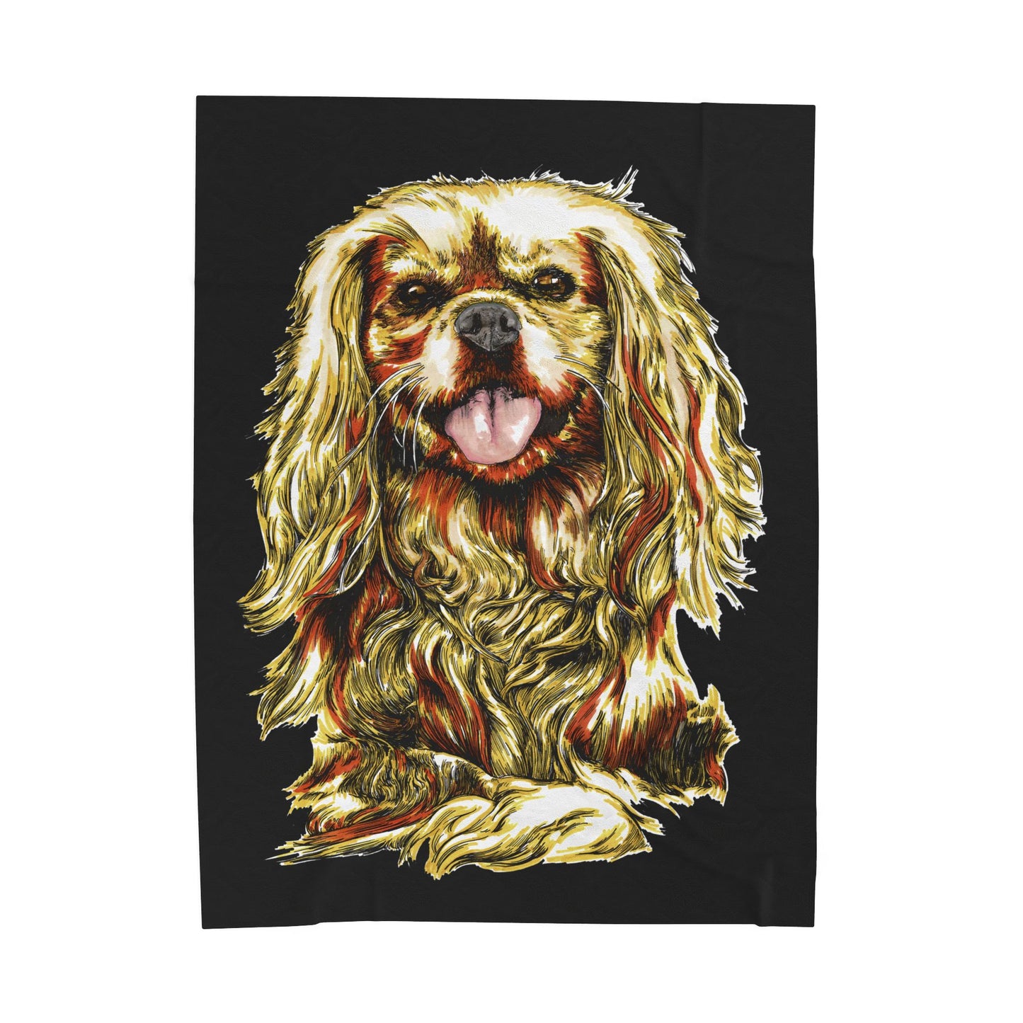 Cavalier King Charles Spaniel Plush Blanket Pet Lover Gift