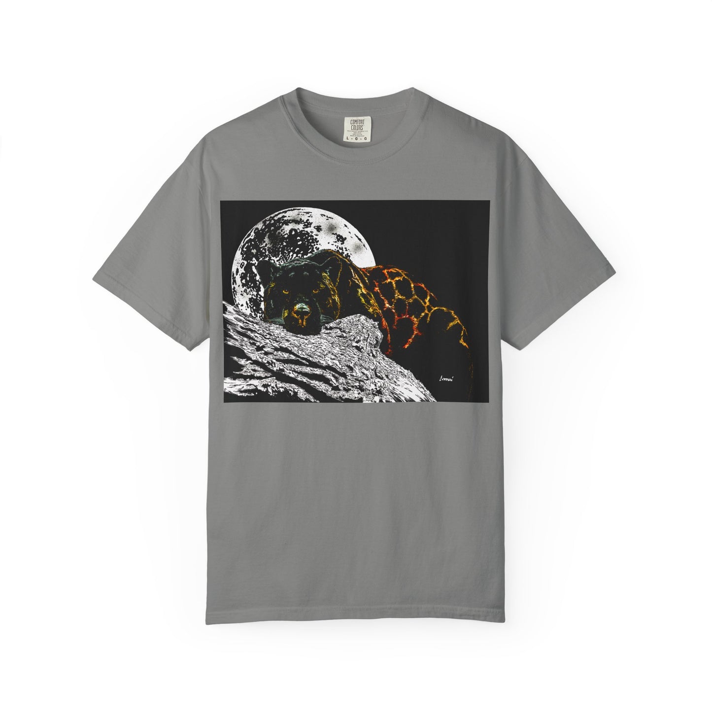 Moonlit Panther Unisex T-Shirt - Garment-Dyed Animal Tee