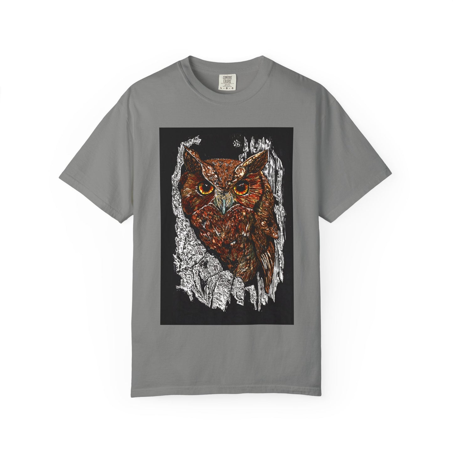 Artistic Owl Unisex Garment-Dyed T-Shirt