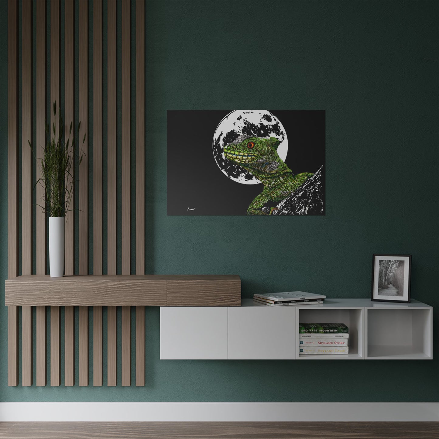 Lizard Moon Satin Poster | 300gsm Art Print for Home Décor