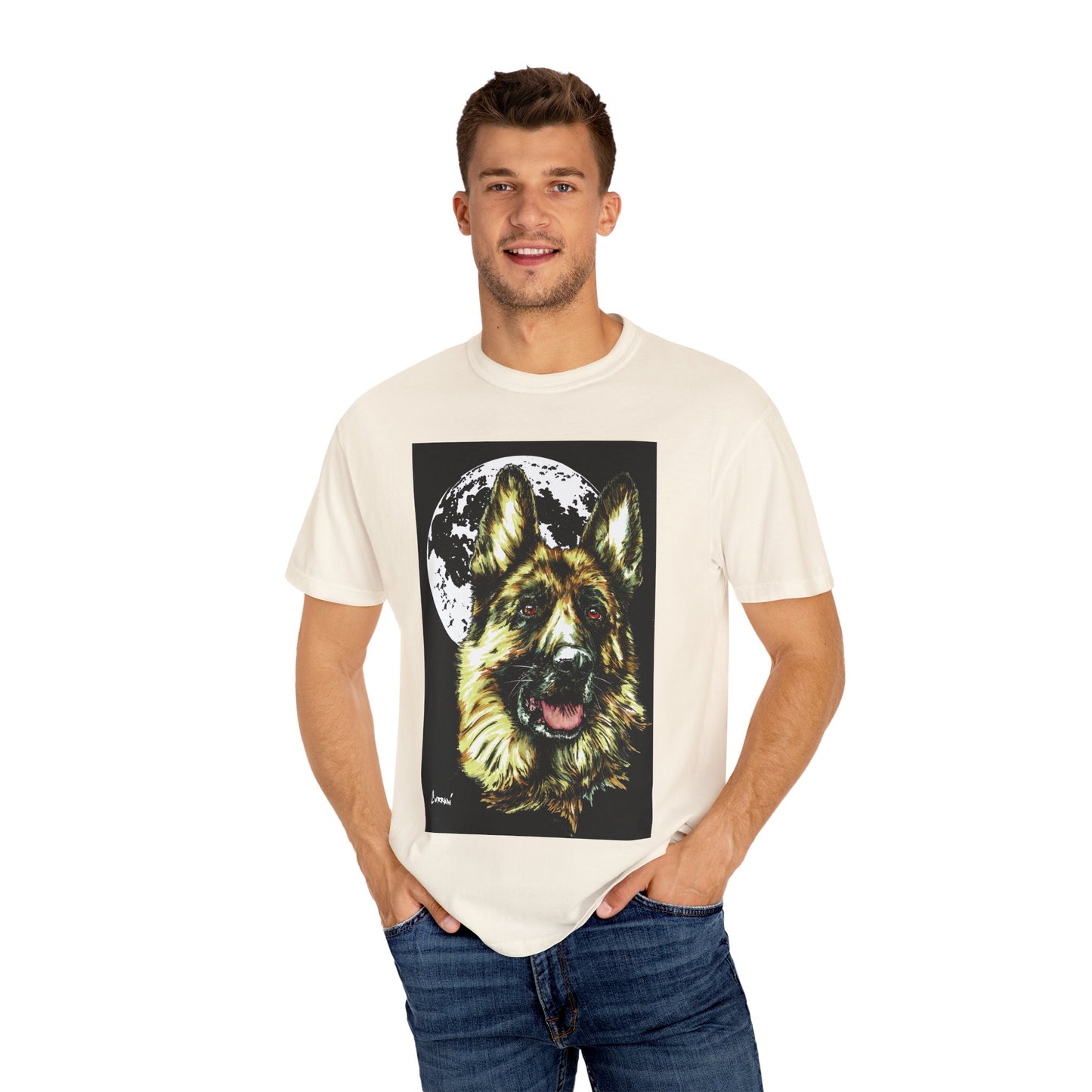 German Shepherd Hand Painted Unisex T-shirt