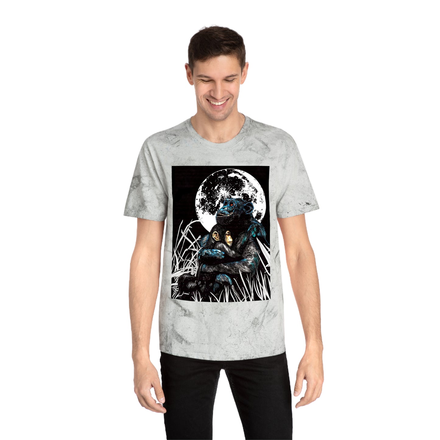Gorilla and Child T Shirt Original Hand-Drawn Art