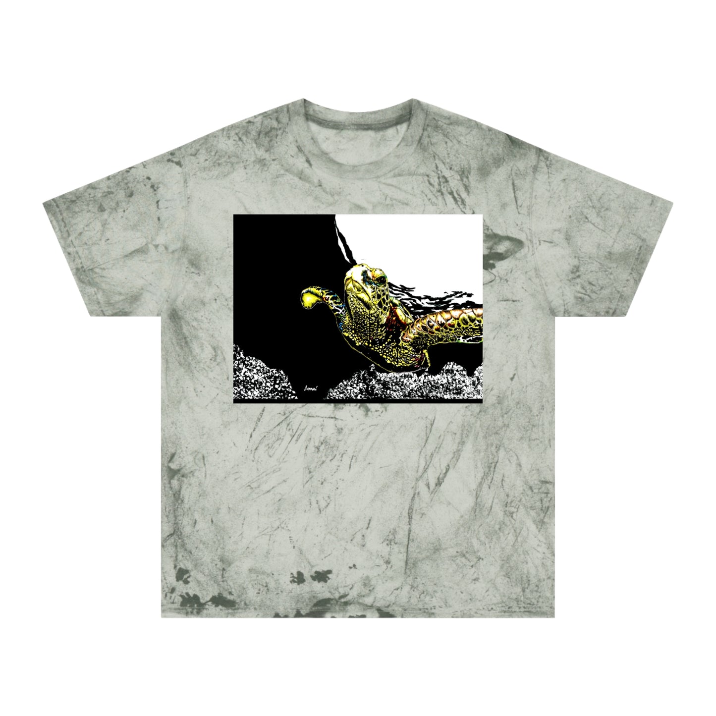 Ocean Vibes Unisex T Shirt with Hand Drawn Sea Turtle Art